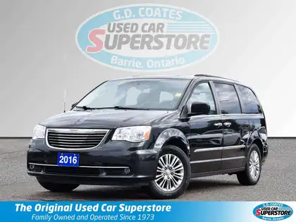 Black 2016 Chrysler Town & Country Minivan Front-Wheel Drive Automatic