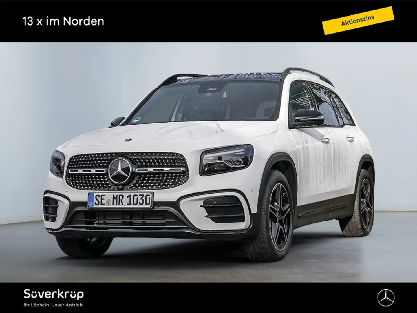 Mercedes-Benz GLB 220 4M BURM AMG NIGHT SPUR DISTR PANO AHK Weiß - 1
