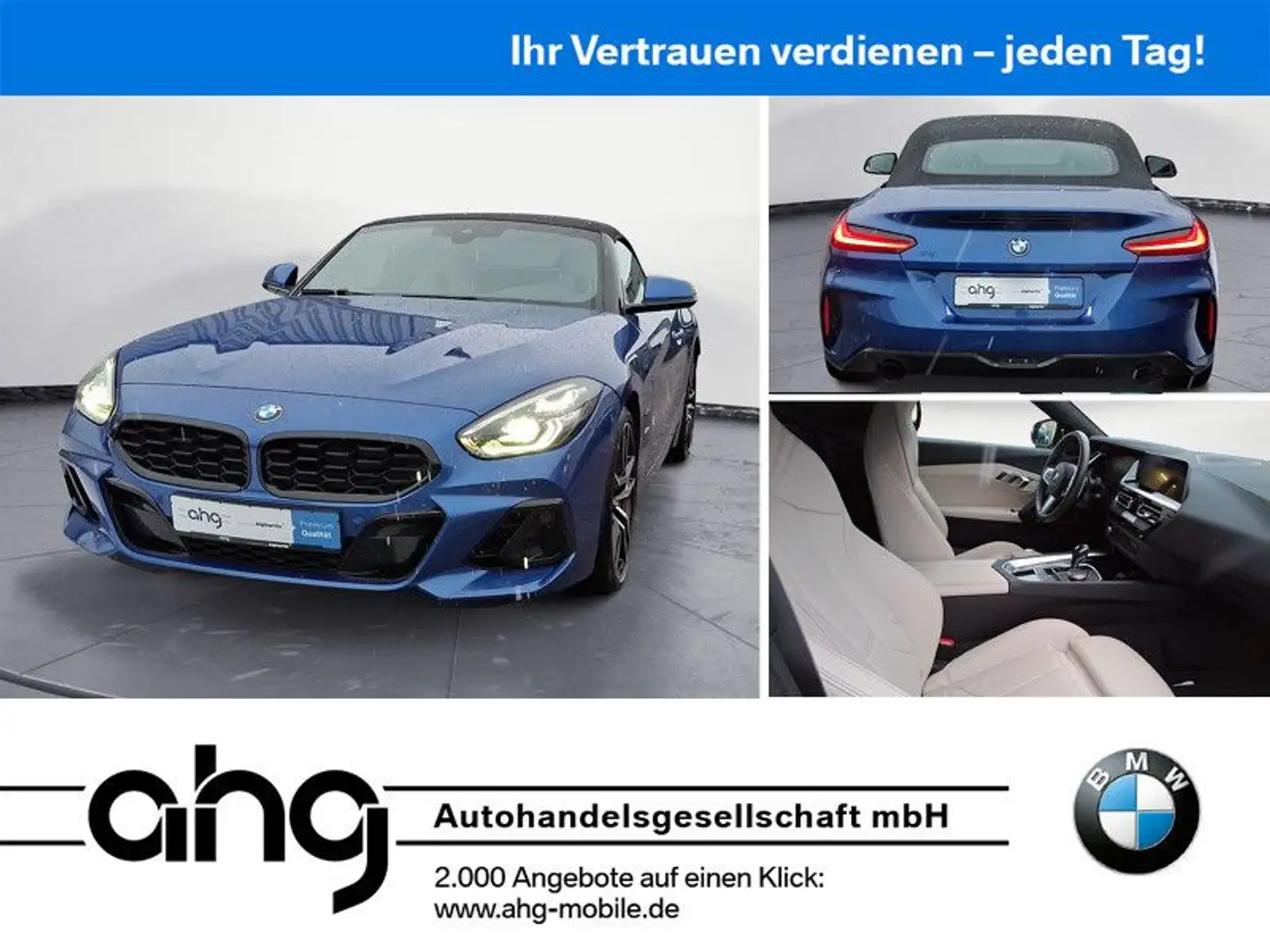 BMW Z4 sDrive20i Cabrio M Sport Shadow PDC Blau - 1