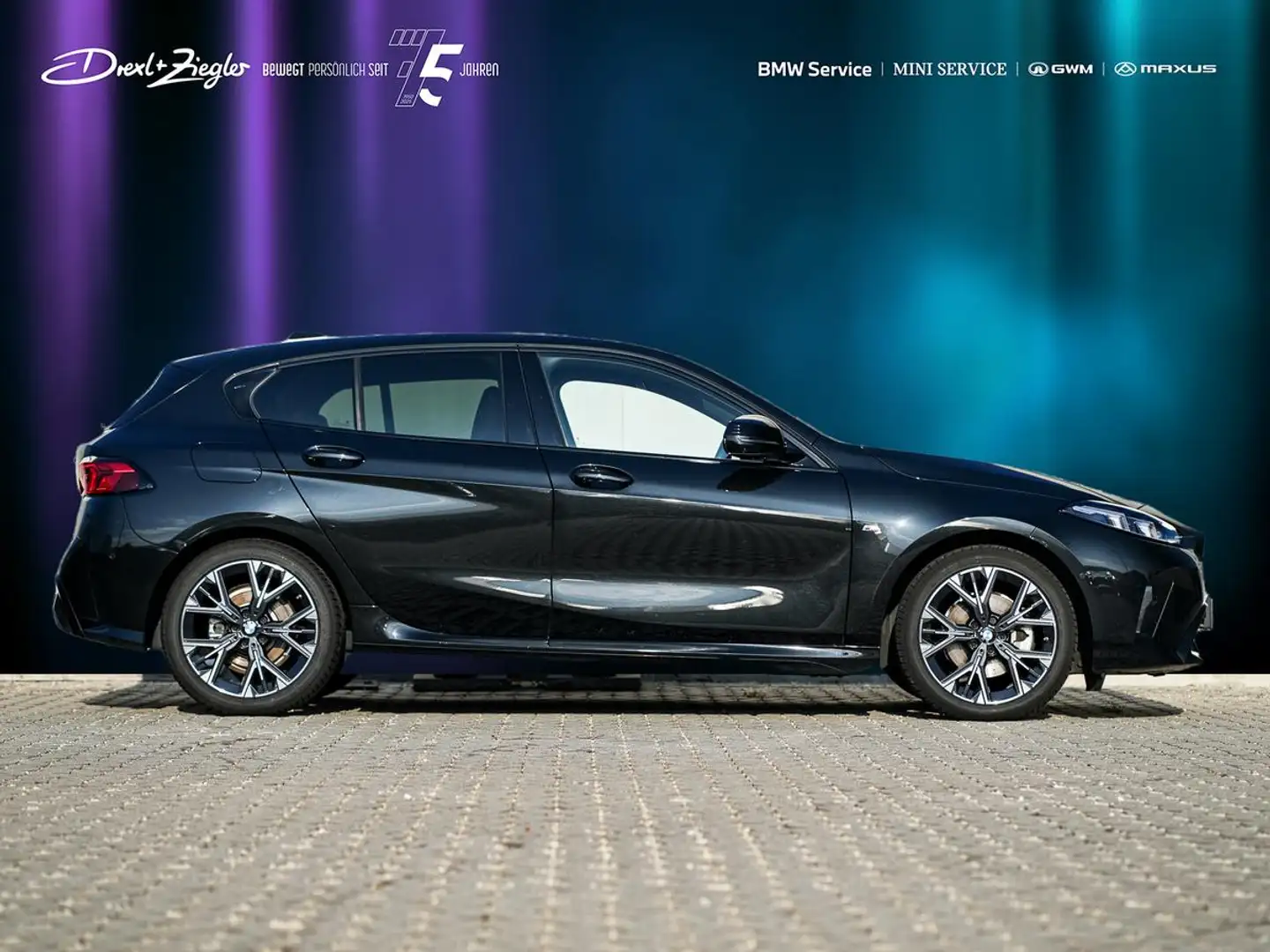 BMW 120 d M-Sport AHK ACC aLED PANO HeadUp KoZg 360° Schwarz - 2