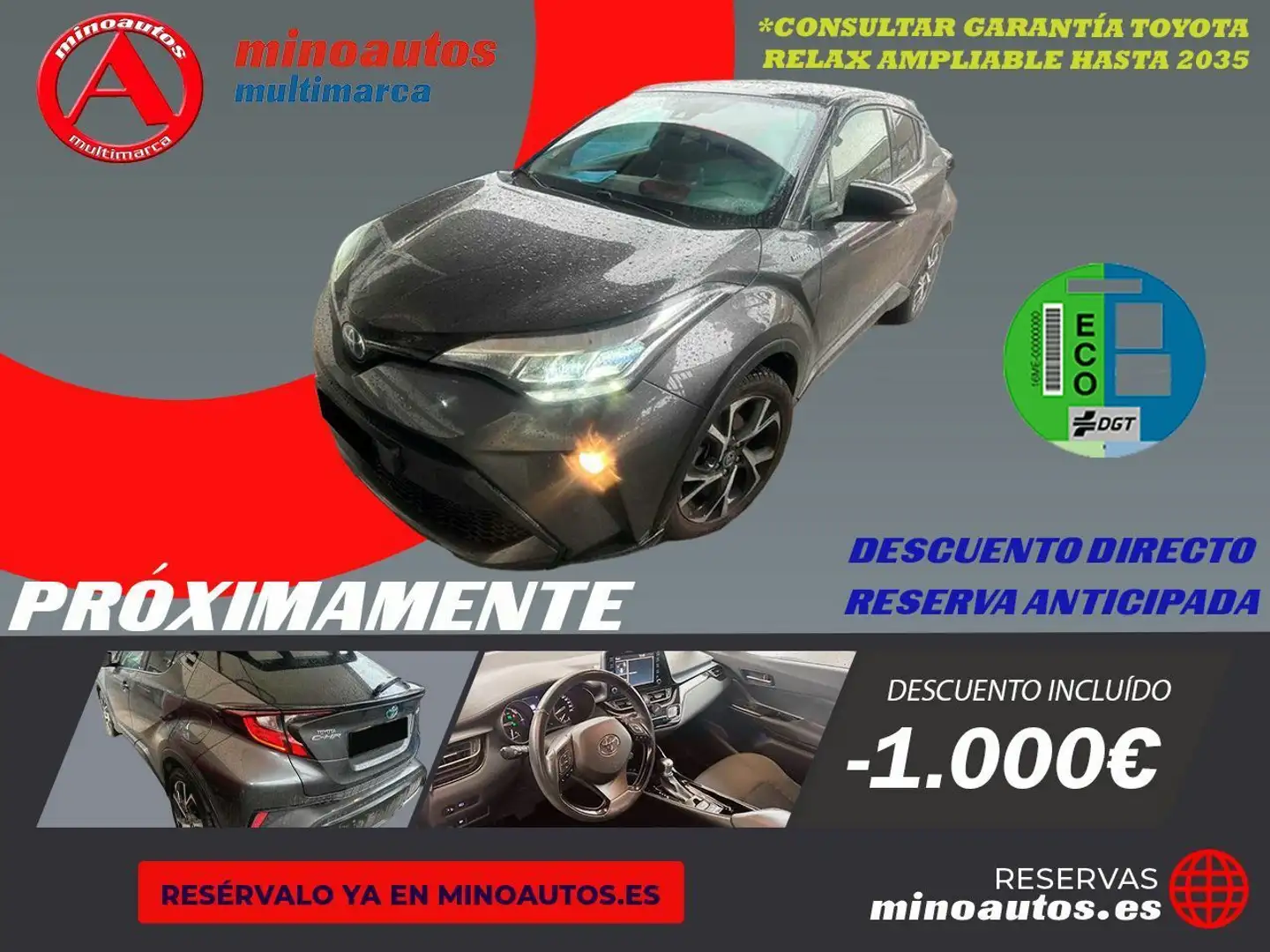 Toyota C-HR 2.0 HYBRID 180 H E-CVT Gris - 1