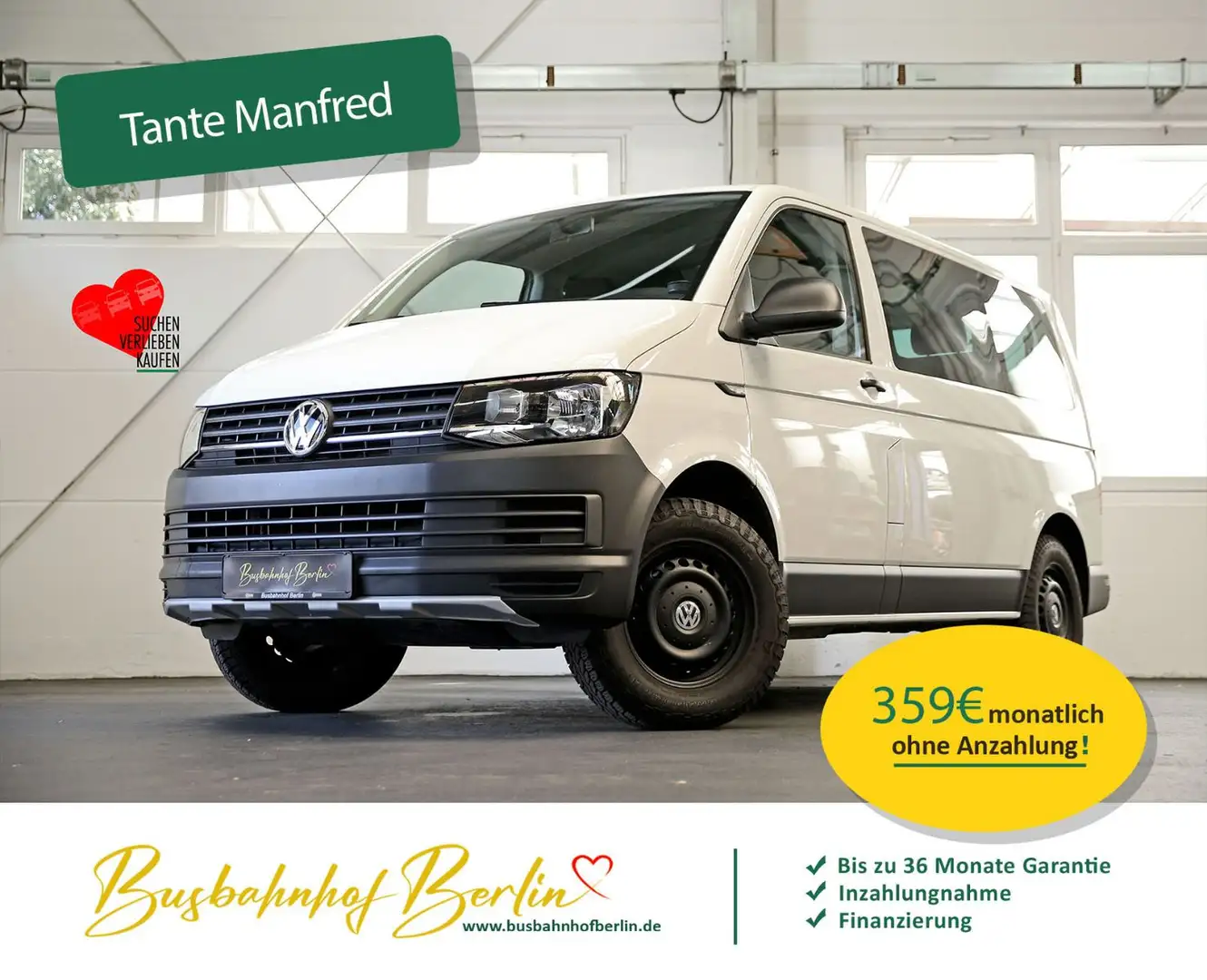 Volkswagen T6 Caravelle 3Zonen Klimaautomatik Campingausbau Weiß - 1