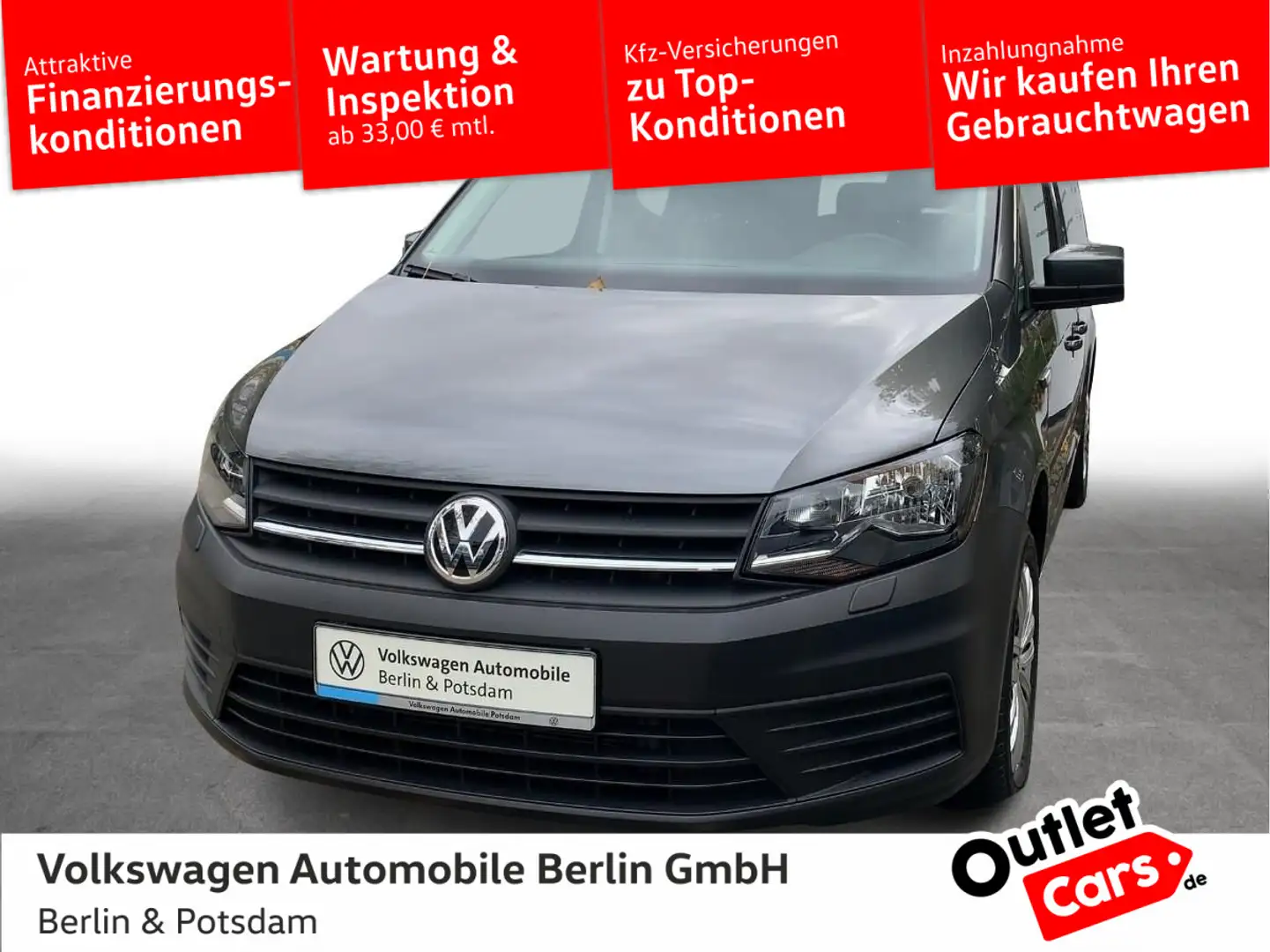 Volkswagen Caddy 2.0 TDI Trendline DSG AHK Klima Grigio - 1