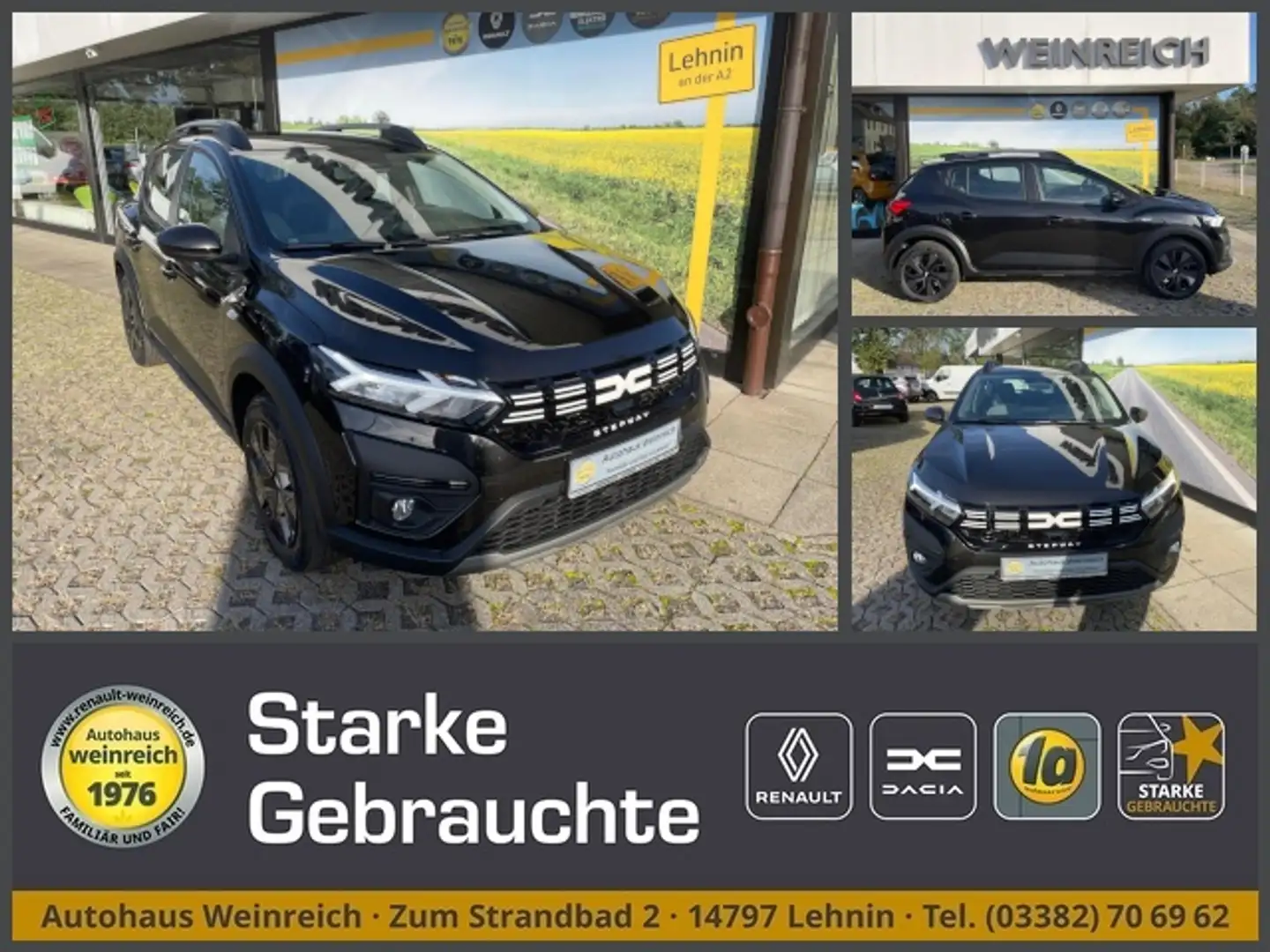 Dacia Sandero Stepway mit Klima, Navi & Sitzheizung Klima Navi Schwarz - 1