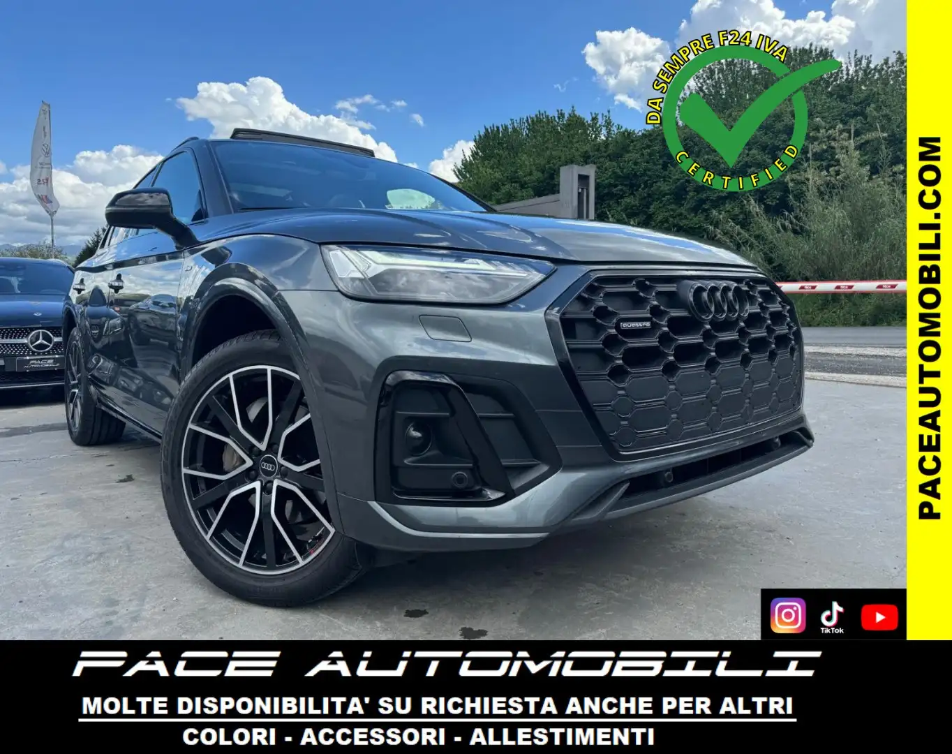 Audi Q5 40D SLINE S-LINE S LINE SLINE TETTO KAMERA BLACK Grigio - 1