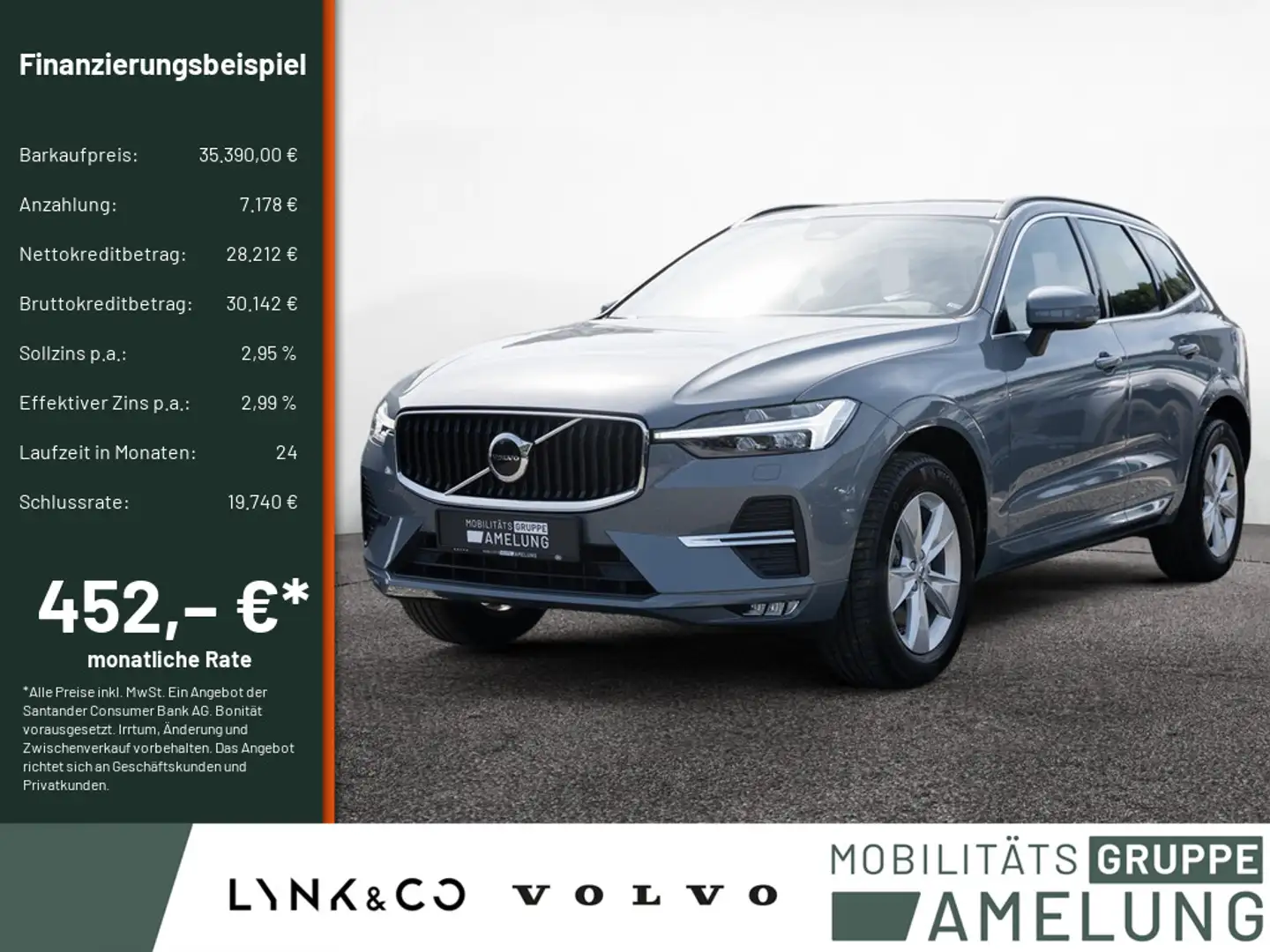 Volvo XC60 B4 Core KLIMA PDC KAMERA NAVI FACEL. LED Grau - 1