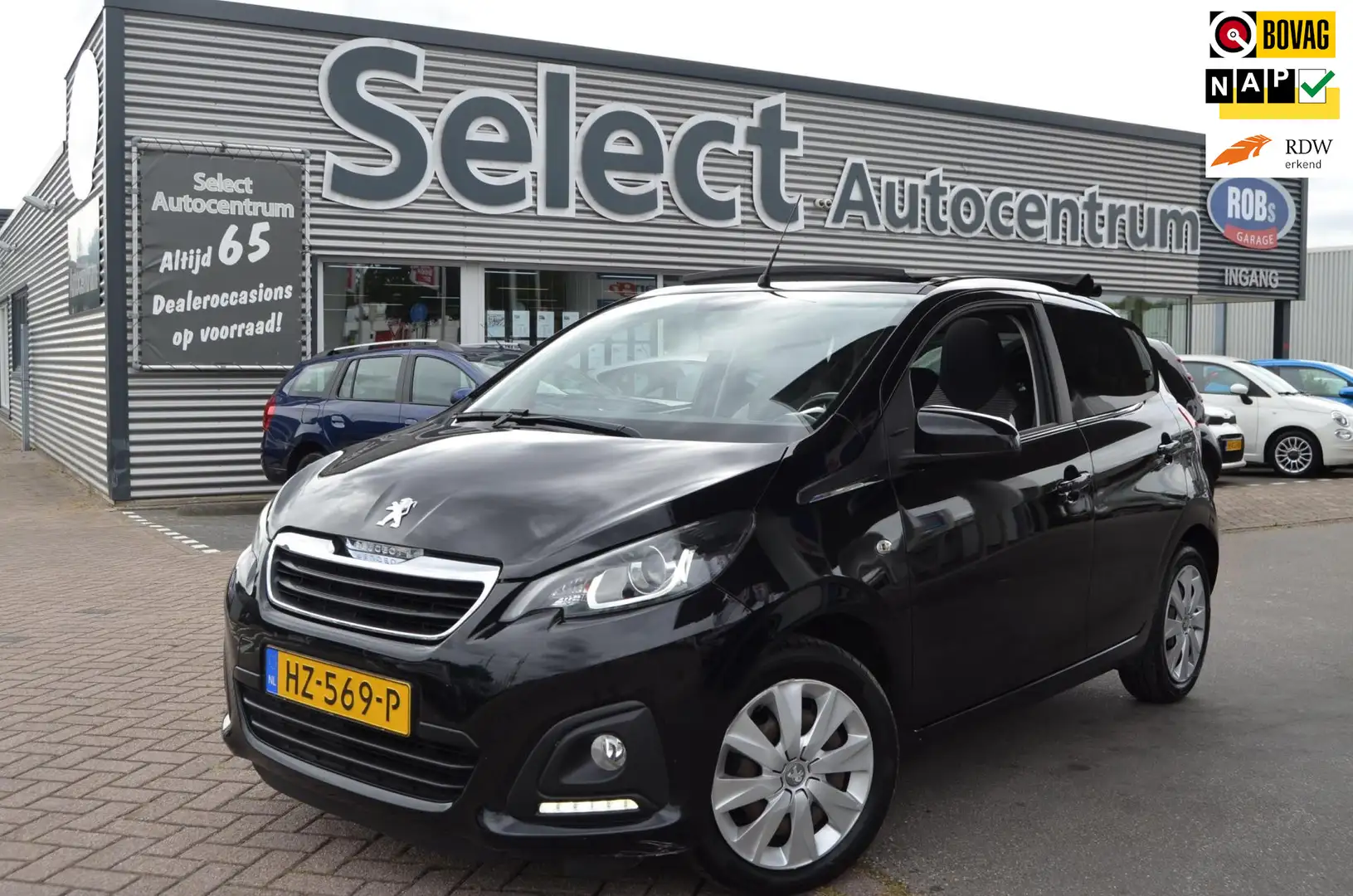 Peugeot 108 1.0 e-VTi Active TOP| CABRIO TOP|ZUINIG|NL AUTOPAS Zwart - 1