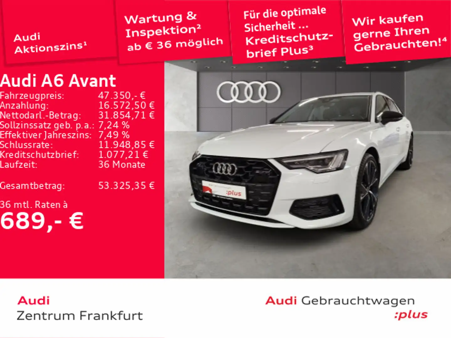 Audi A6 35 TDI advanced  S tronic Matrix-LED Na Weiß - 1