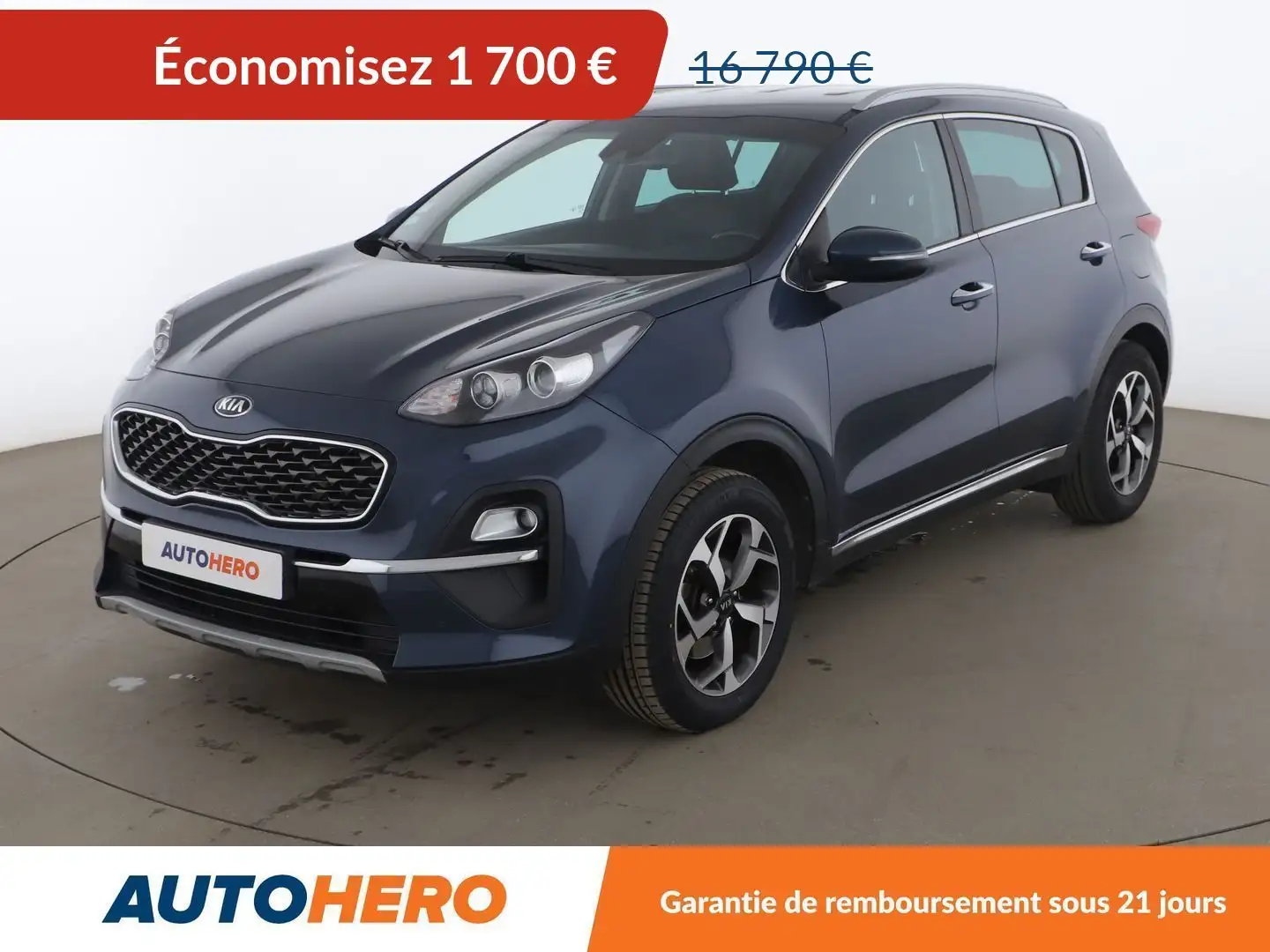 Kia Sportage 1.6 CRDi MHEV Design 2WD Bleu - 1
