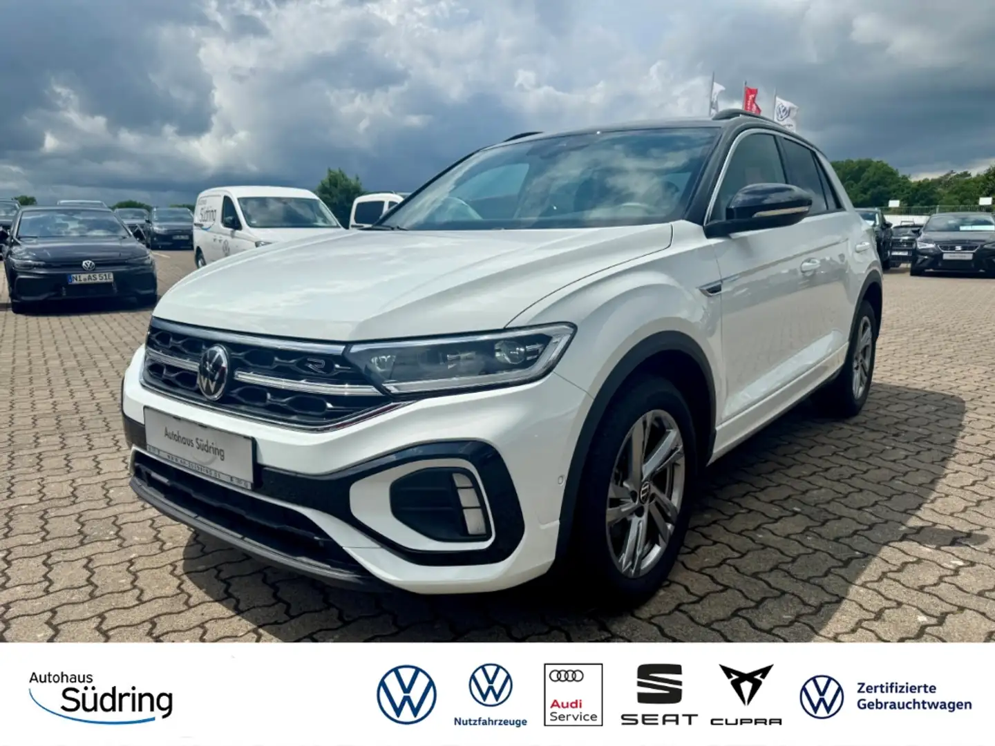 Volkswagen T-Roc 1,5 TSI R-Line DSG AHK Navi beats IQ.Light Weiß - 1