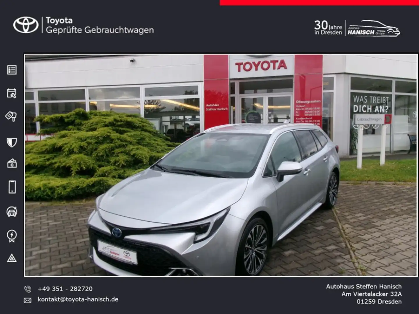 Toyota Corolla 1.8 Hybrid Touring Sports Team Deutschland Silber - 1