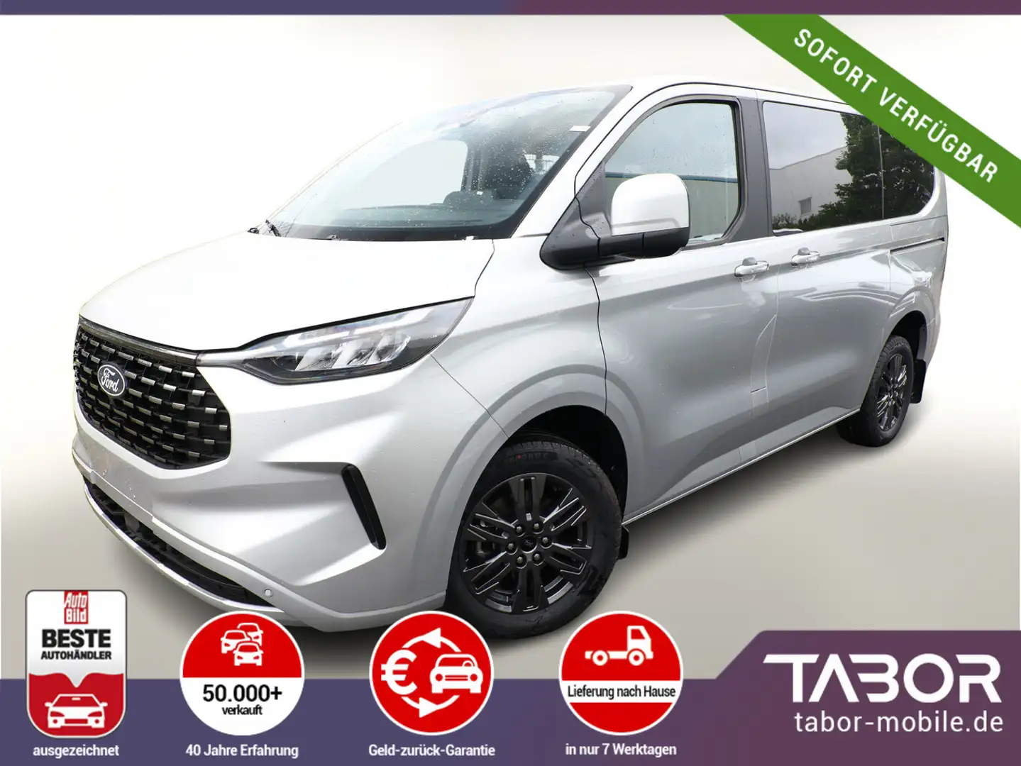 Ford Tourneo Custom 2.0 TDCi 170 Aut Tit 320 L1 LHZ Plateado - 1