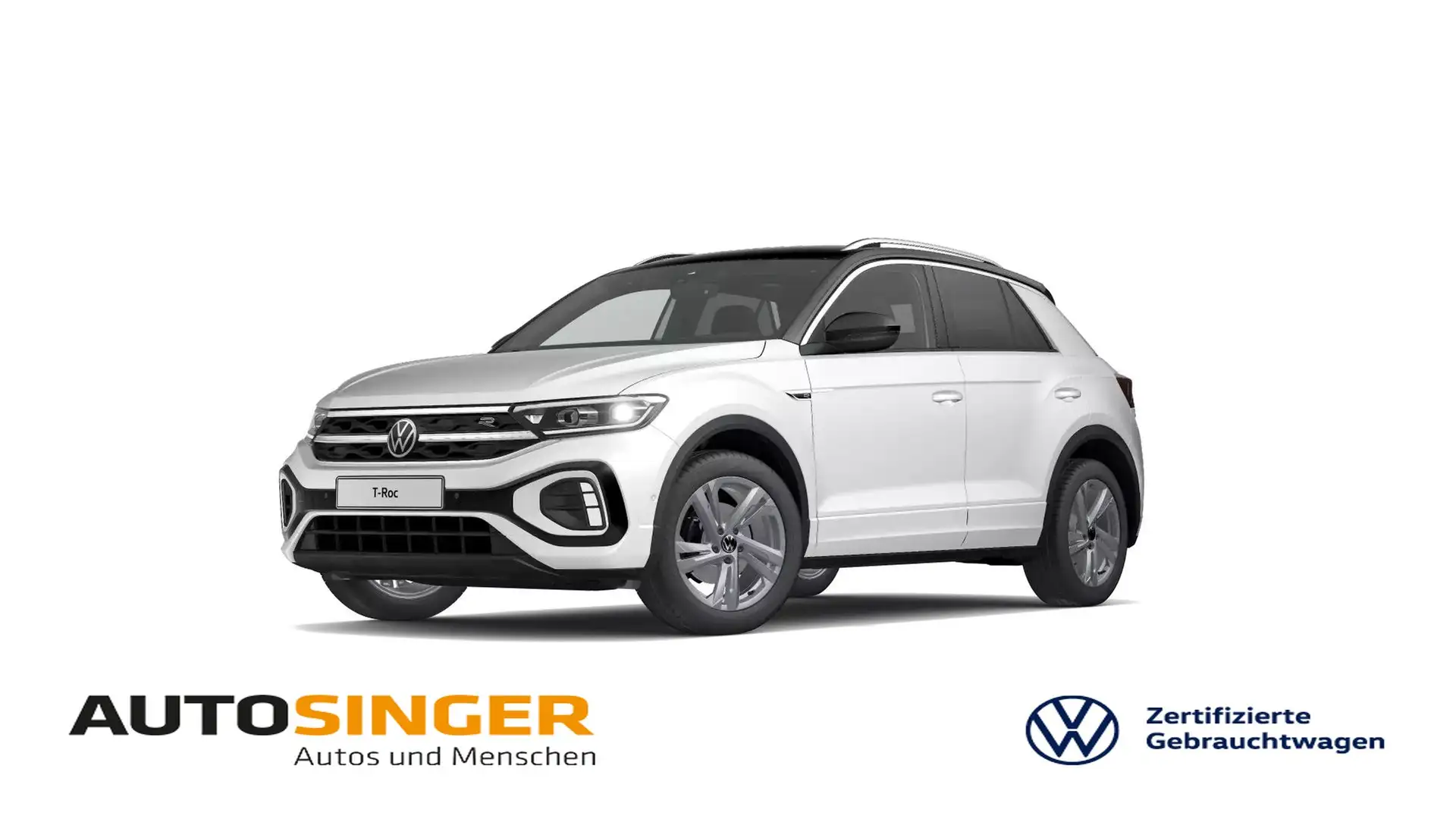 Volkswagen T-Roc R-Line 1.0 TSI *LED*ACC*NAVI*SHZ*MASSAGE* Weiß - 1