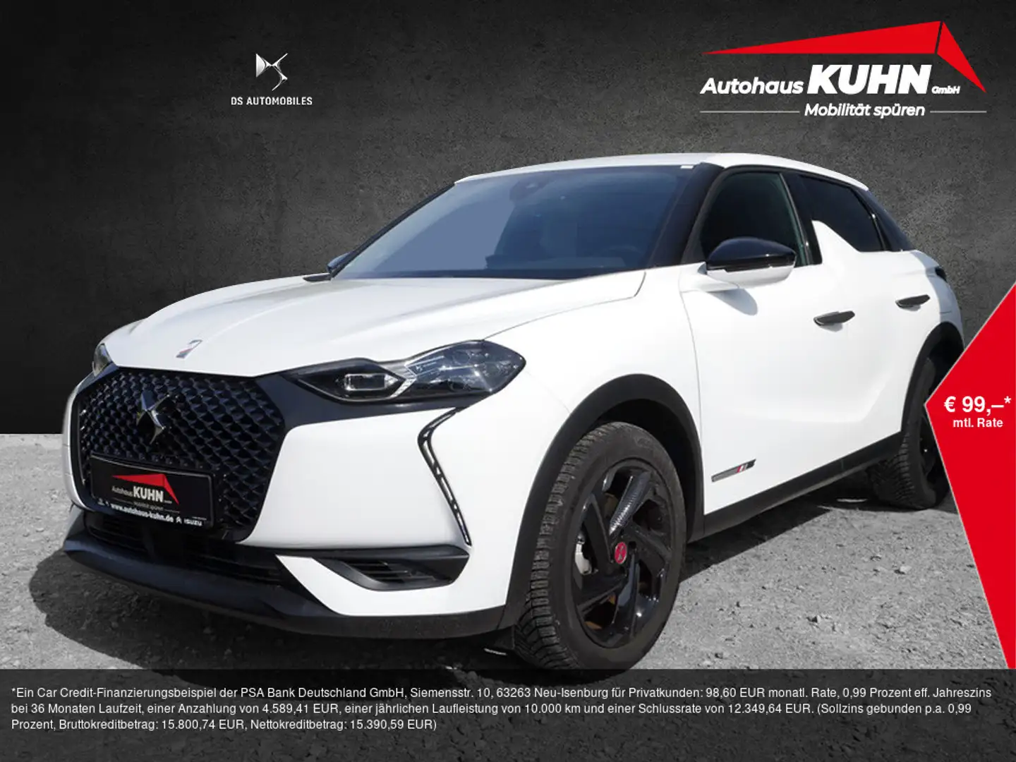 DS Automobiles DS 3 Crossback E-Tense Perfomance Line NAVI Weiß - 1