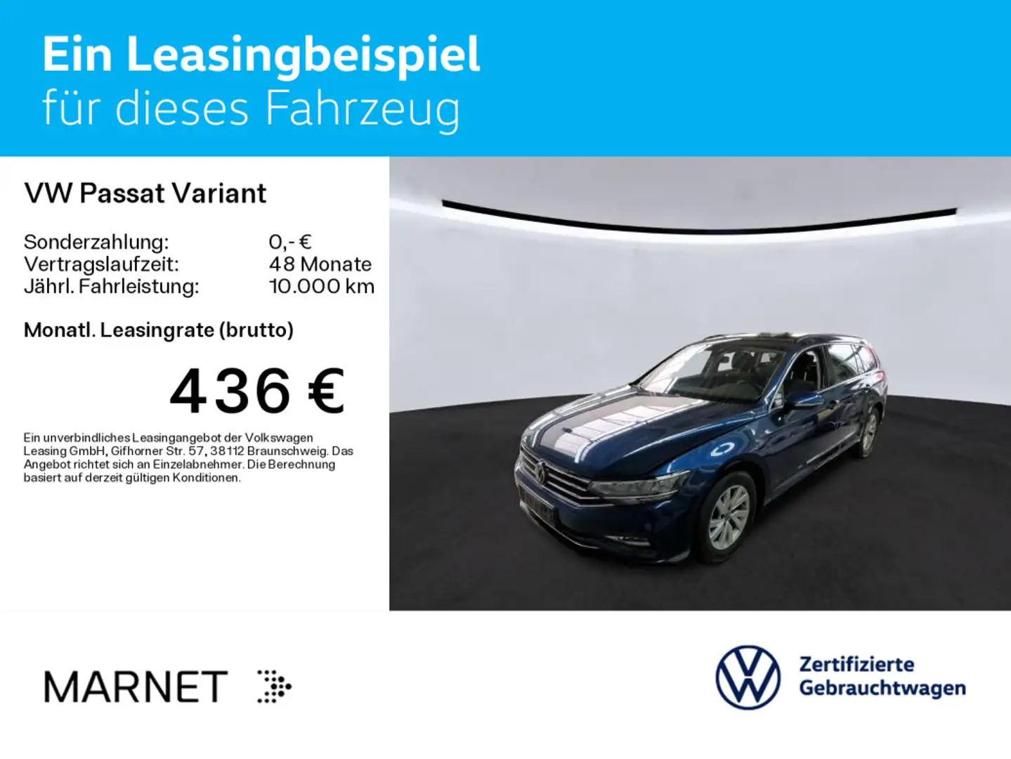 Volkswagen Passat Variant 2.0 TDI DSG  Business* Navi*AHK*S Blau - 2