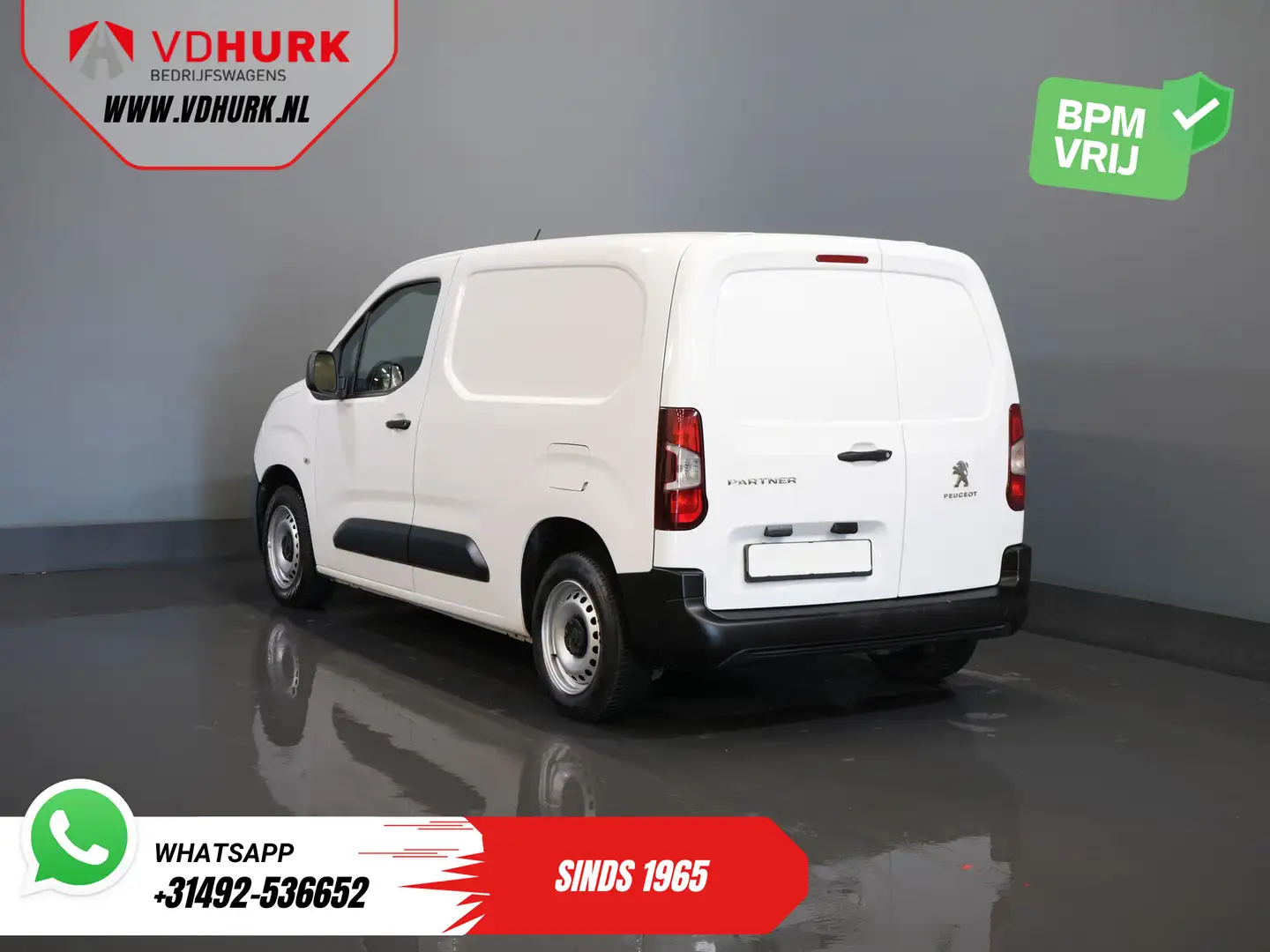 Peugeot Partner 1.6 HDI 75 pk BPM VRIJ! Airco/ Cruise Blanc - 2