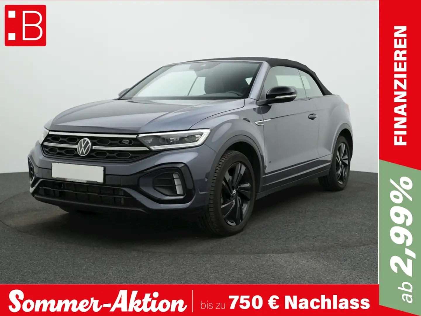 Volkswagen T-Roc Cabriolet 1.5 TSI DSG R-Line Black Style NAVI AHK Grau - 1