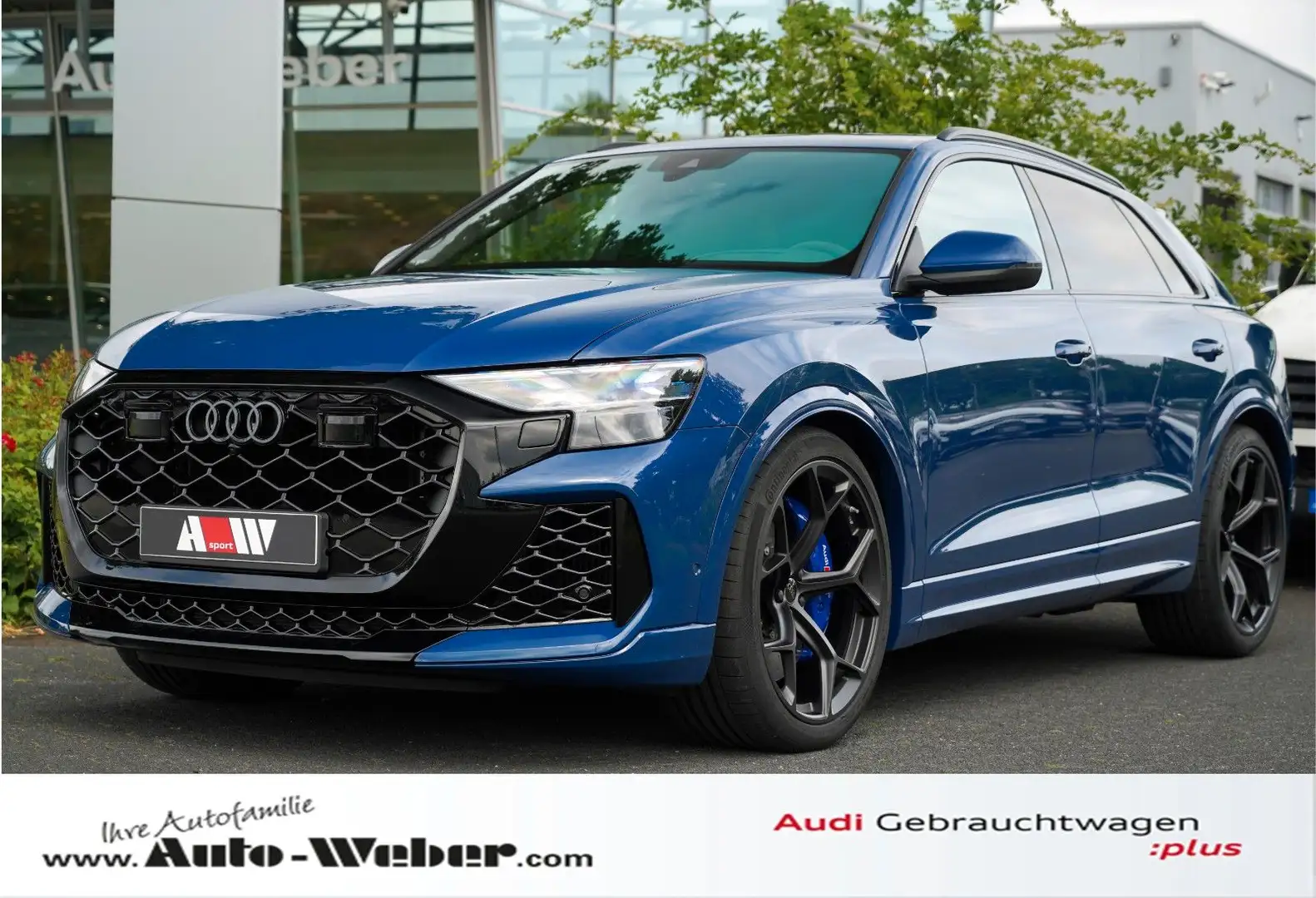 Audi RS Q8 perf 305KMH AHK MASSAGE OLED LASER KERAMIK Albastru - 1