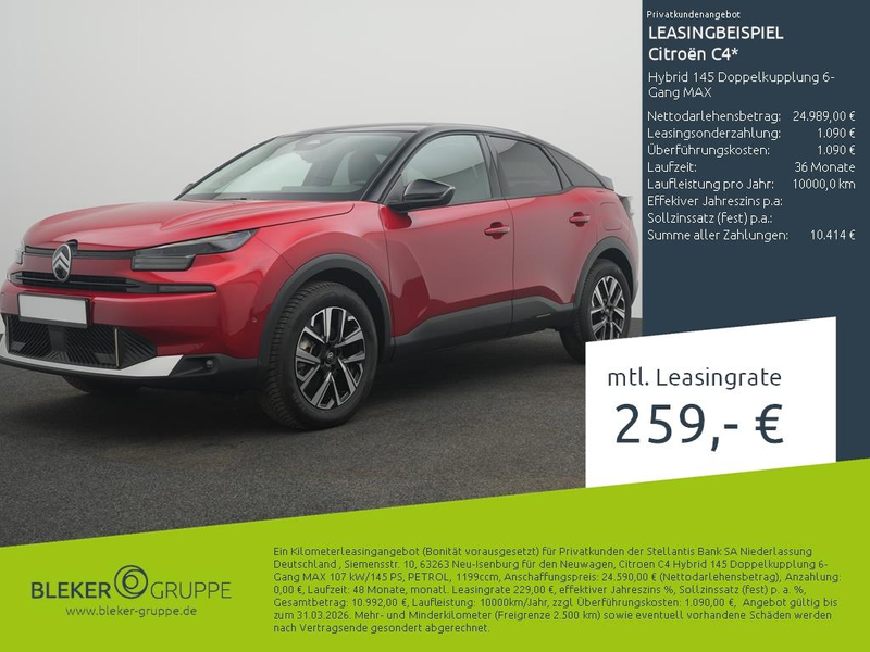 Citroen C4 Hybrid 145 Doppelkupplung 6-Gang MAX