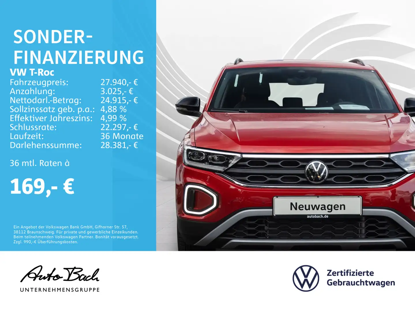 Volkswagen T-Roc 1.5 TSI DSG GOAL, Navi, LED, AHK, Rückfahr Rood - 2