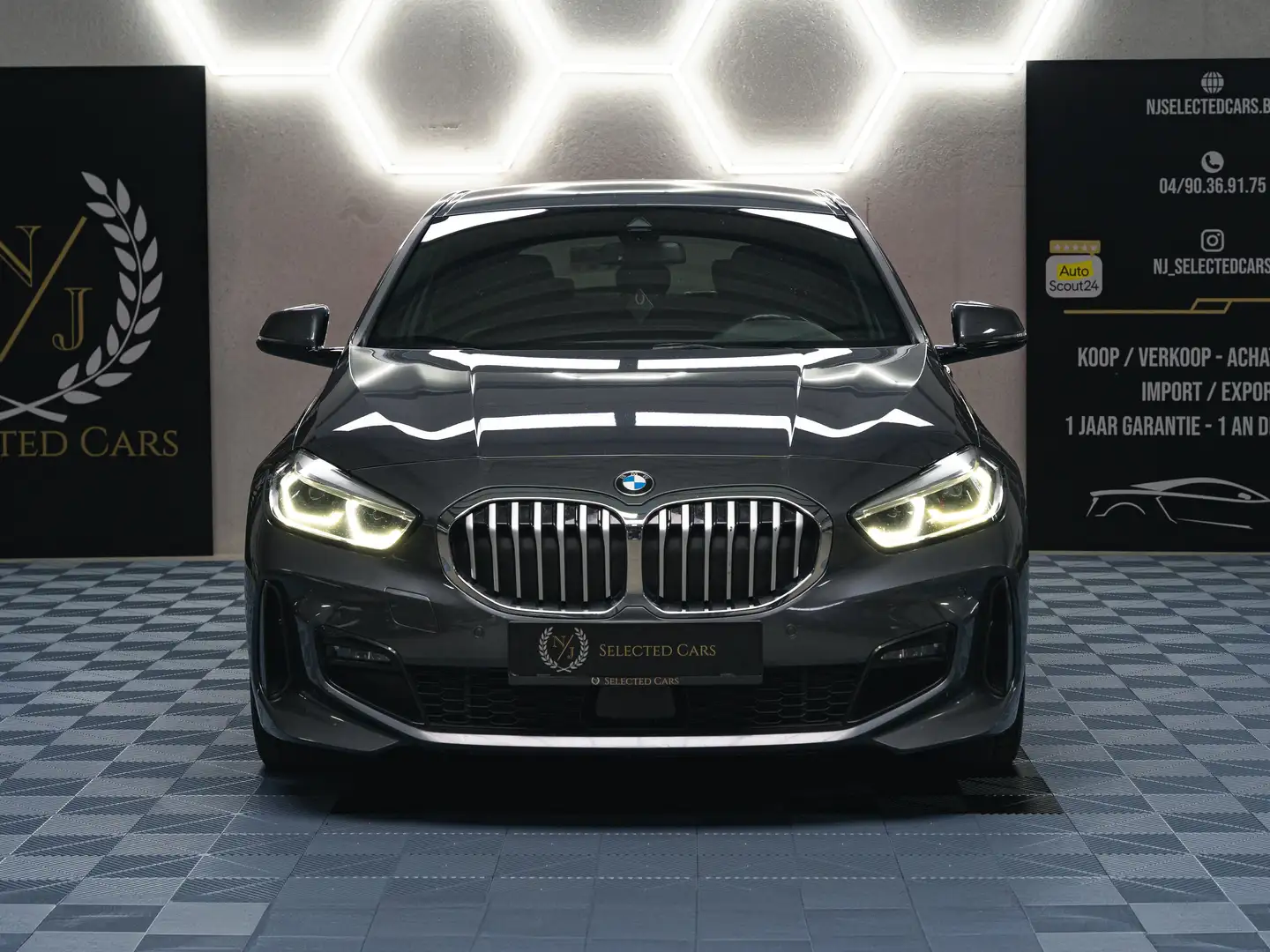 BMW 118 i*M-Sport*CarPlay*Cuir*Led*Garantie* Grijs - 2