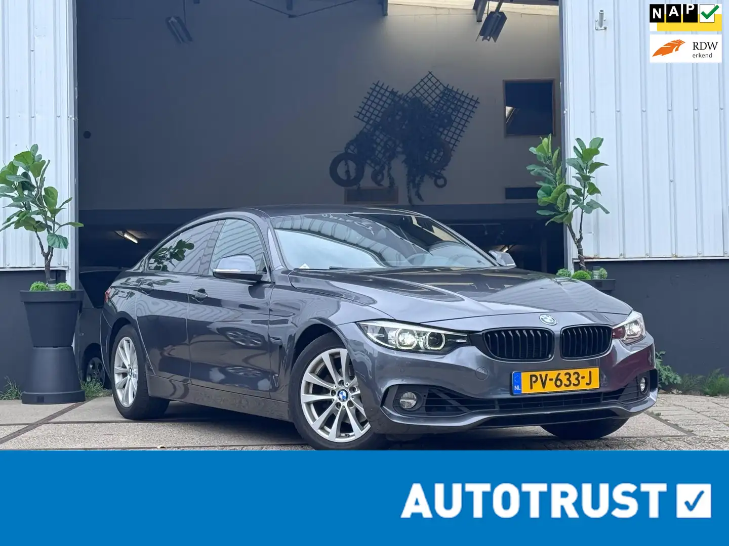 BMW 418 4-serie Gran Coupé 418i High Executive Gris - 1