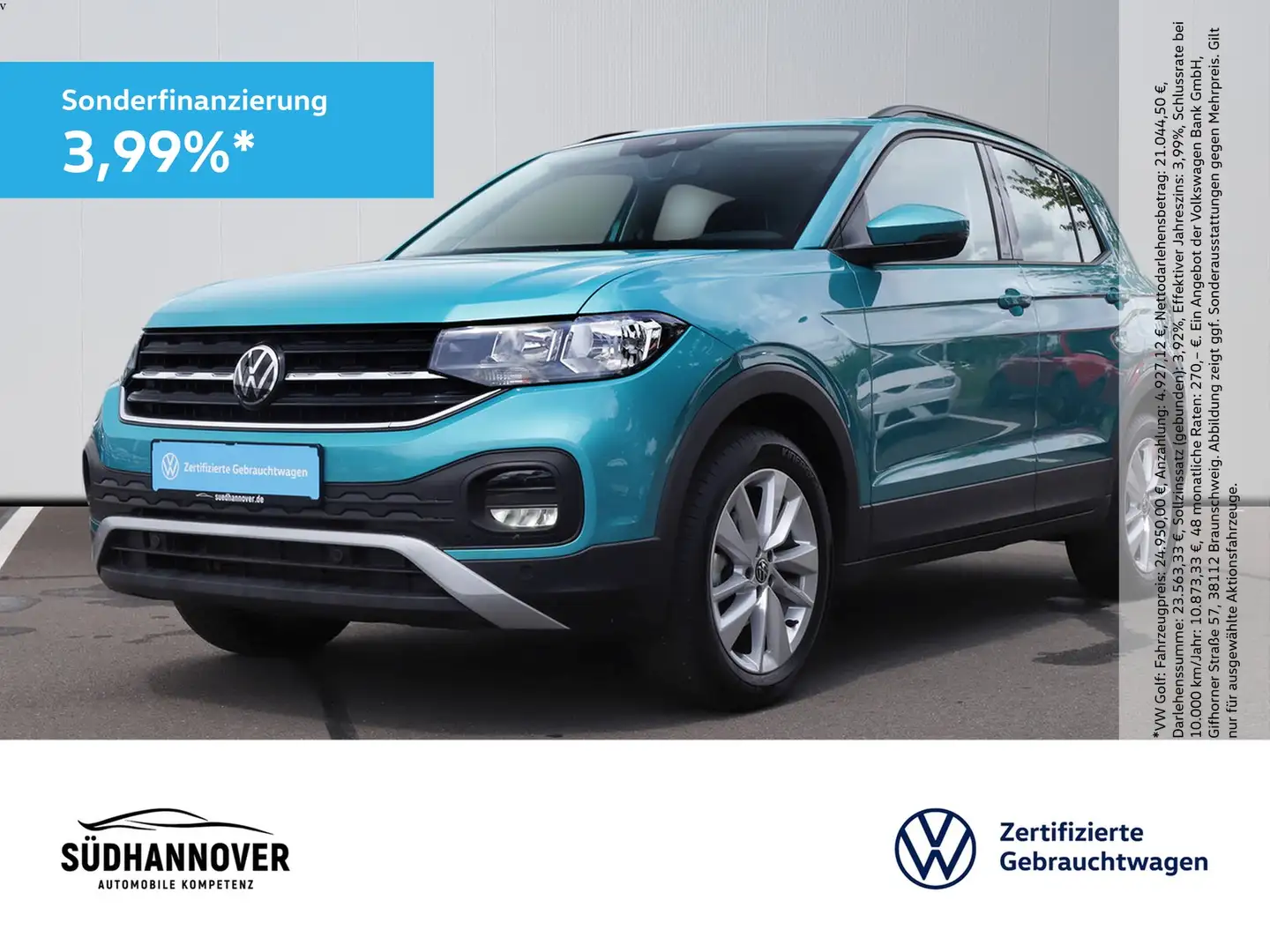 Volkswagen T-Cross Life 1.0 TSI DSG KLIMA+PDC+KAMERA+GRA Grün - 1