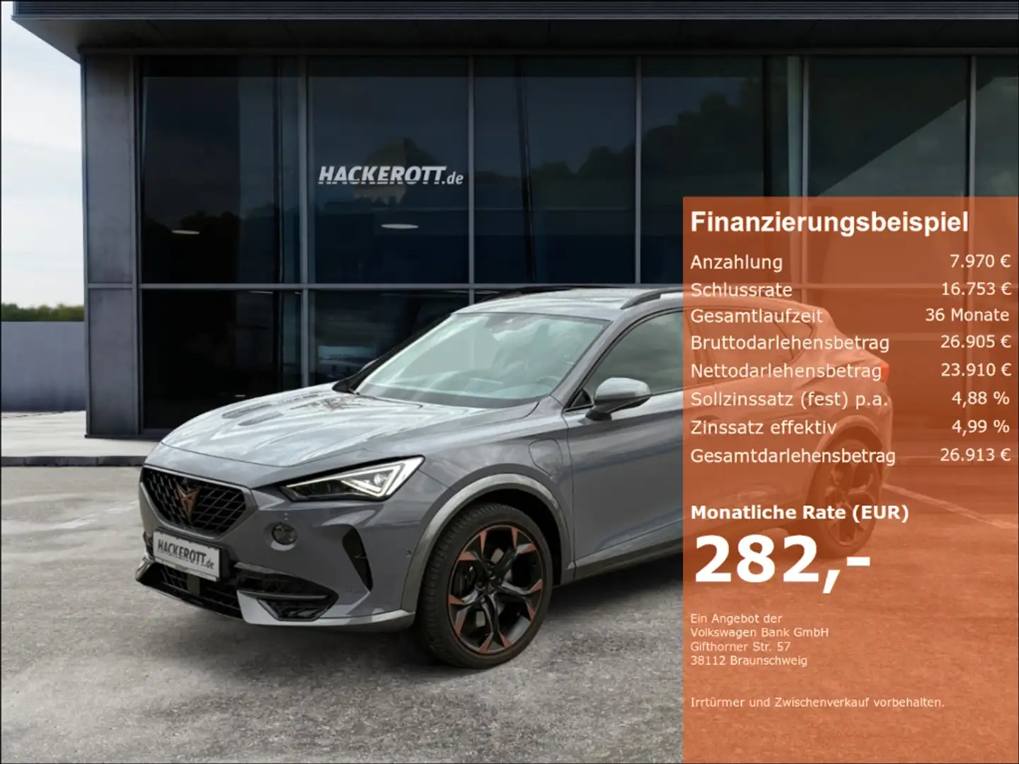 CUPRA Formentor VZ 1.4 e-TSI DSG Navi ACC Pano 360° Kamera Grau - 1