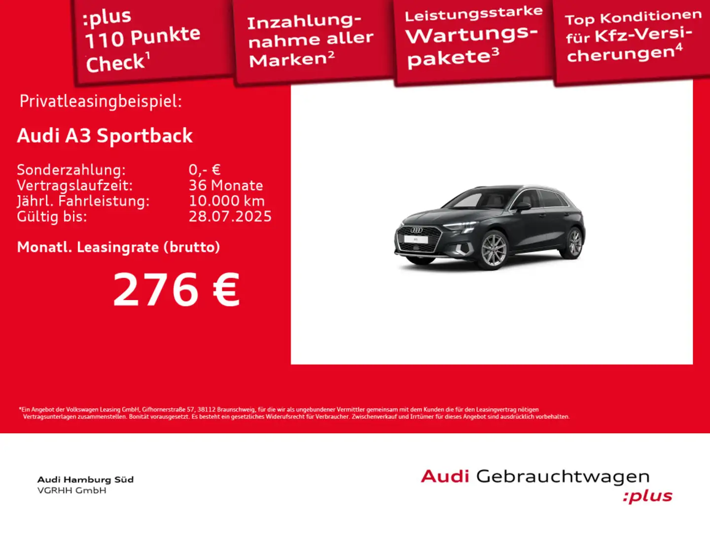 Audi A3 35 TFSI adv. S tronic S LINE/NAVI Gris - 1