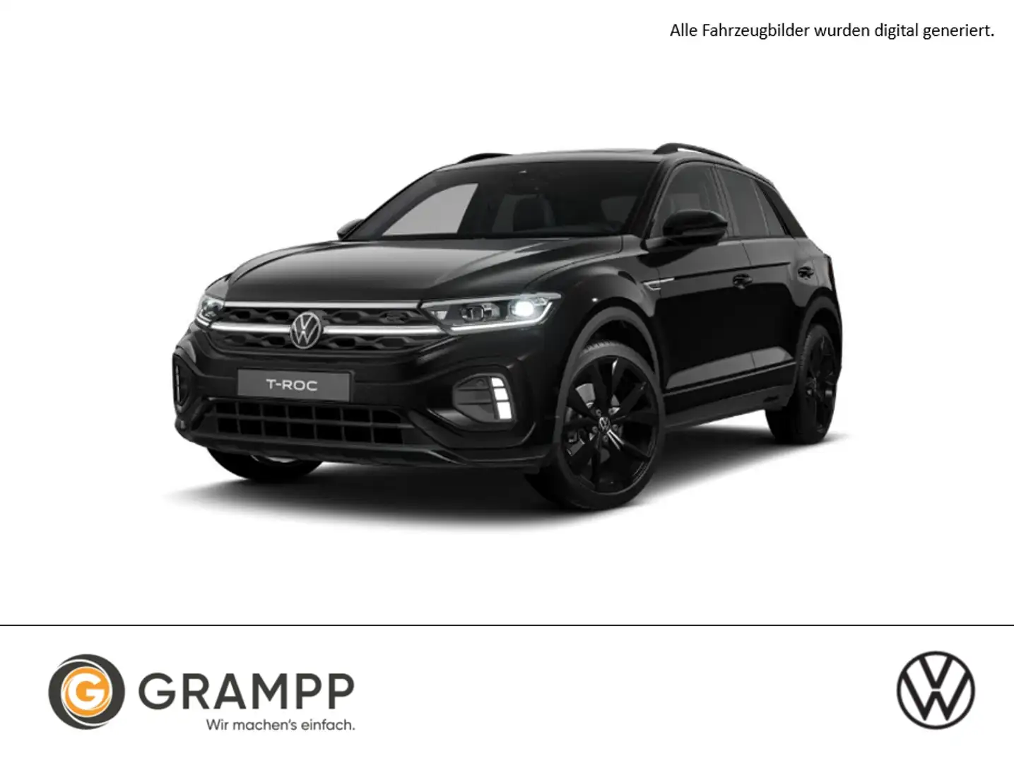 Volkswagen T-Roc R-Line 1.5 l TSI (150 PS) DSG PANO+AHK+KAMERA+MATR Schwarz - 1