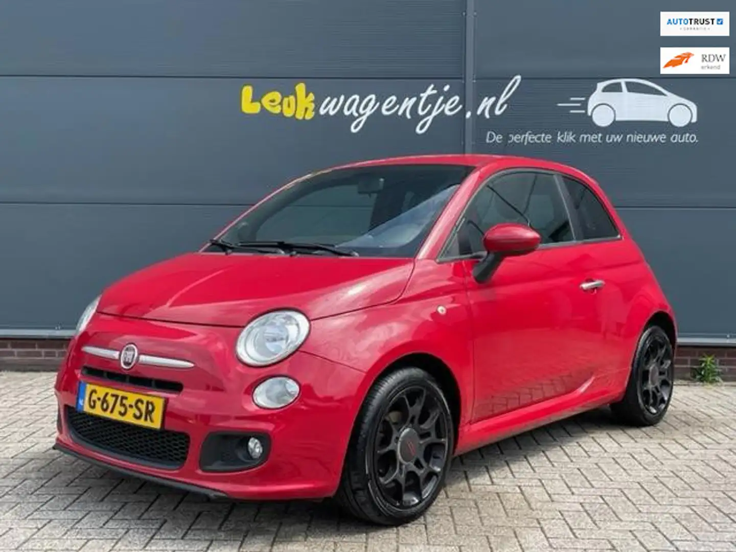 Fiat 500 1.2 500S *sportinterieur *alcantara *16” velgen Rood - 1