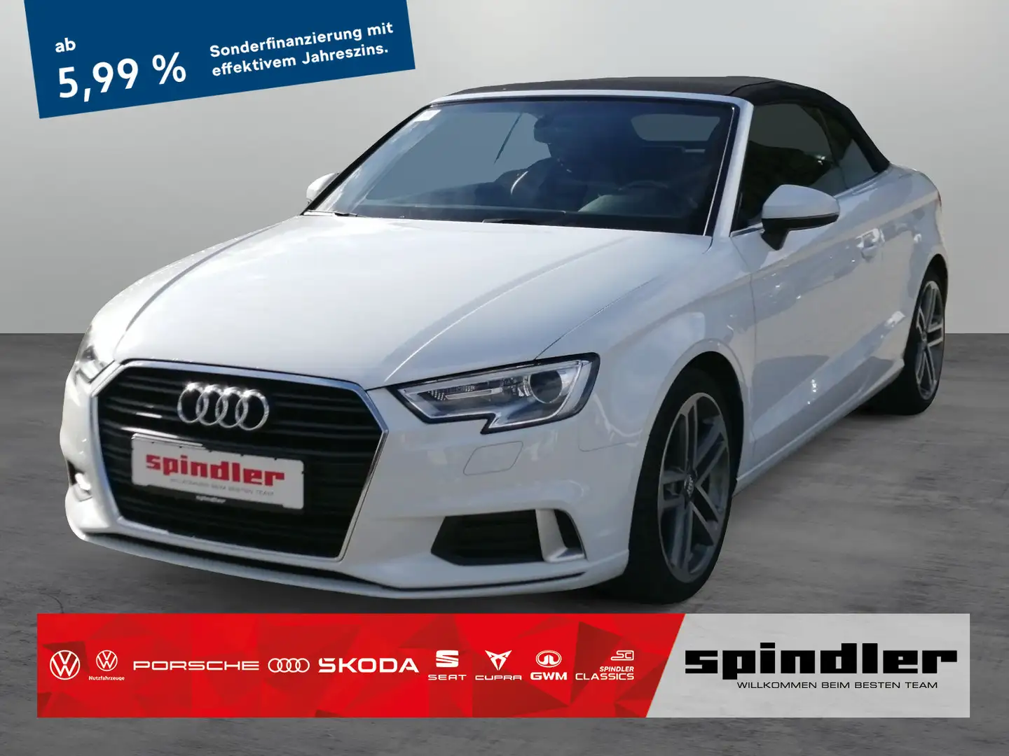 Audi A3 sport 2.0TDI Leder 18" Navi Xenon+ Weiß - 1