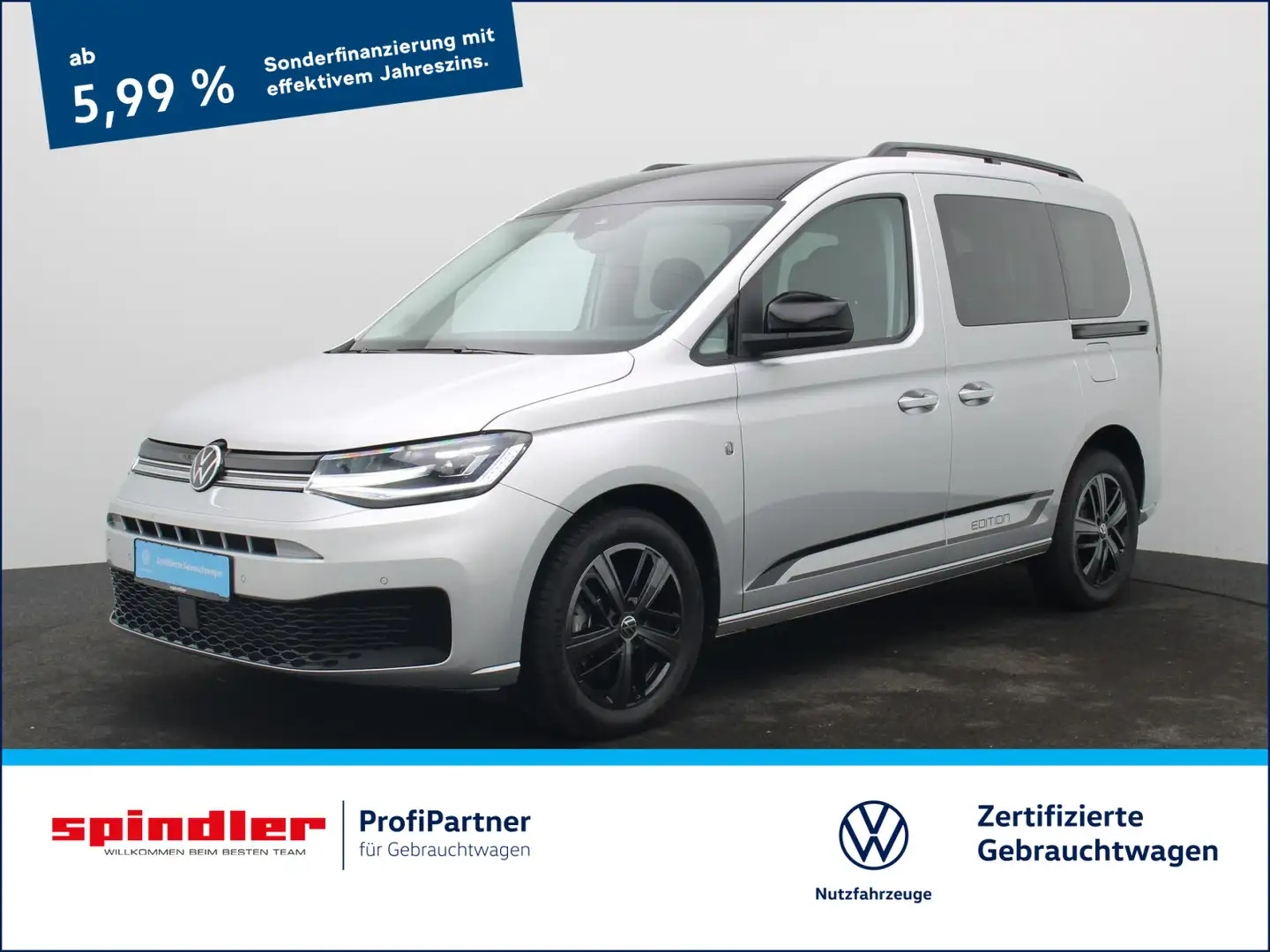 Volkswagen Caddy Life 2.0 TDI DSG/ LED, Tempomat, RFK Silber - 1