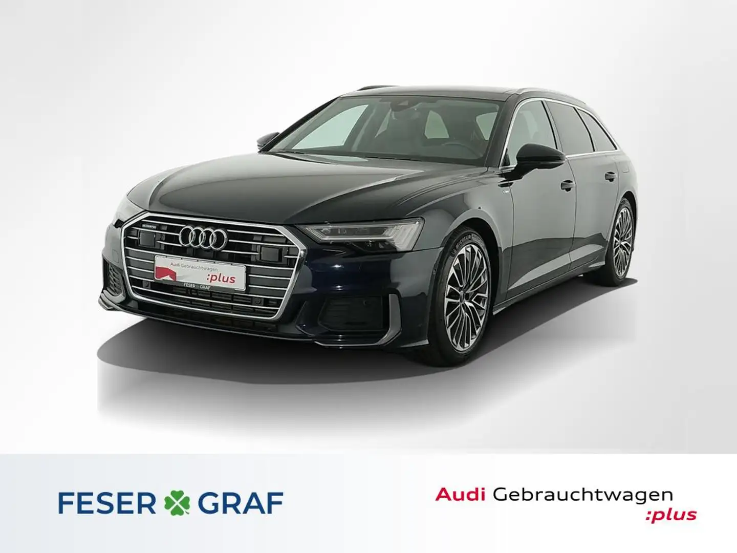 Audi A6 Avant 55 TFSI e S Line Pano,HUD,HDMatrix,Sportsitz Blauw - 1