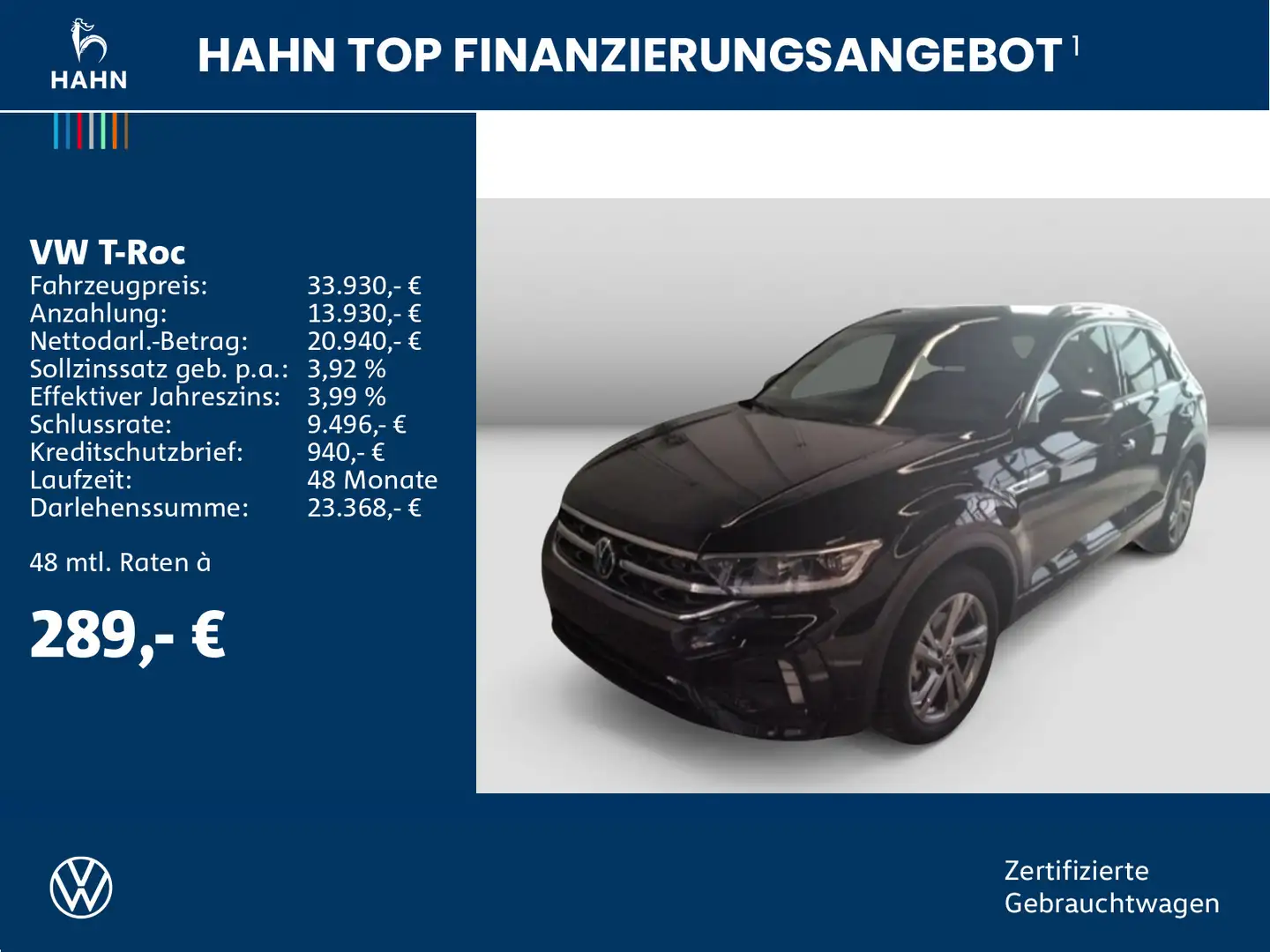 Volkswagen T-Roc 1.5 TSI DSG R-Line Standh Matrix Navi ACC Zwart - 2