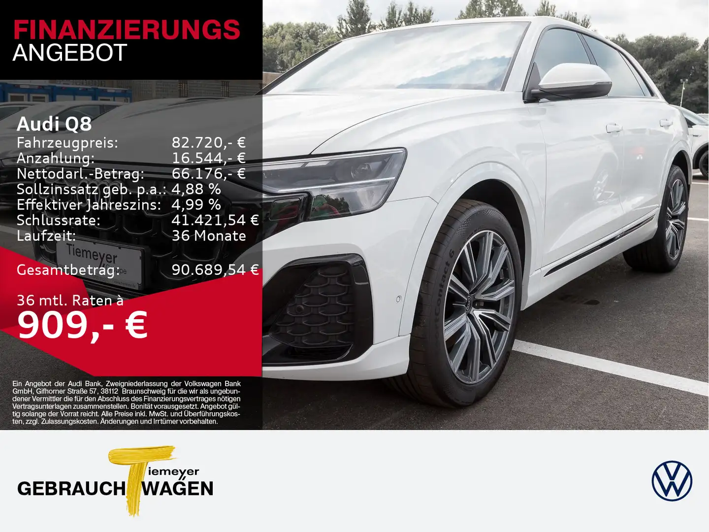 Audi Q8 50 TDI Q 2x S LINE NAVI LED KAMERA PANO Weiß - 1