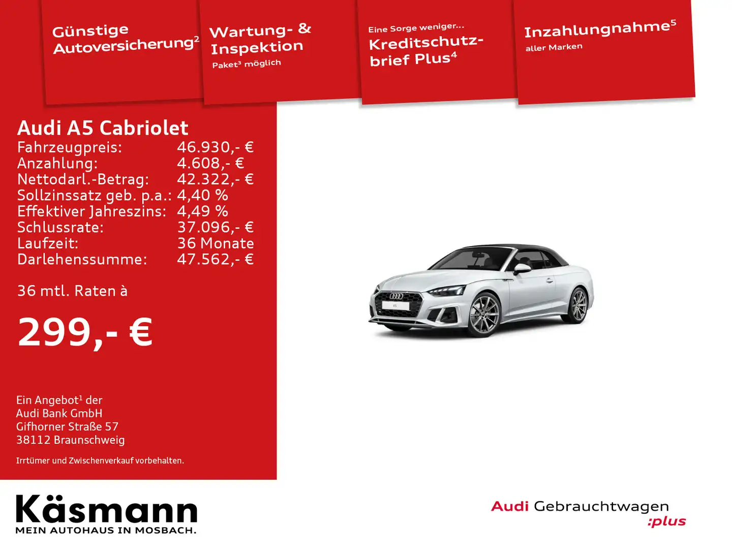Audi A5 S line 35TDI 2xS line MATRIX AHK Weiß - 1