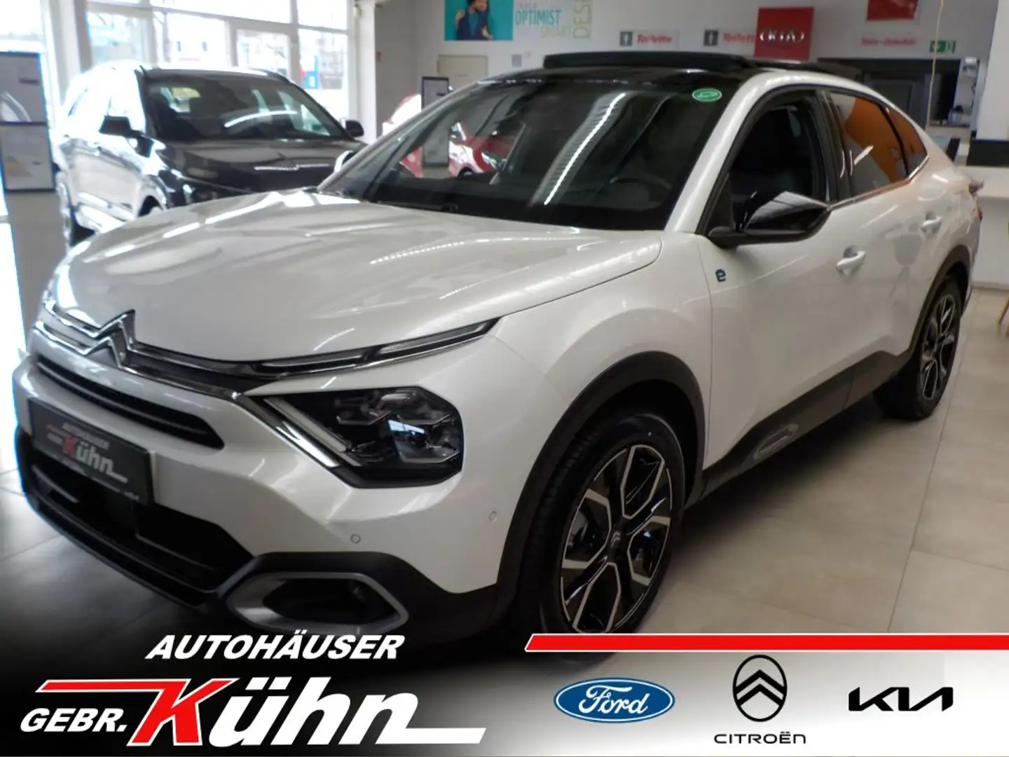 Citroen E-C4 Electric e-C4 X Elektro 136 Shine + HDA, DACH, SITZHEIZ. Blanco - 1