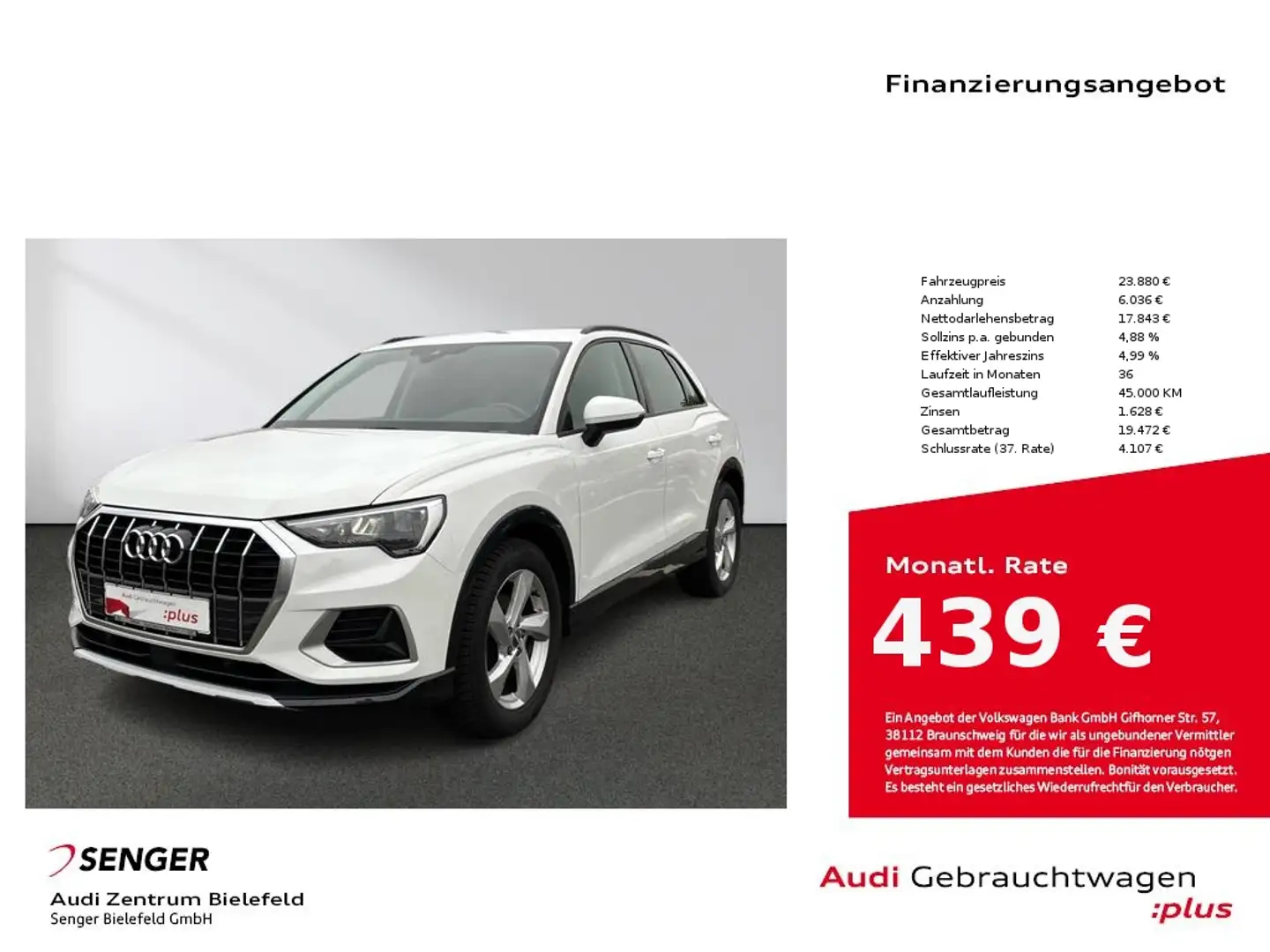 Audi Q3 35 TFSI S tronic MMI LED Digitales Cockpit Blanc - 1