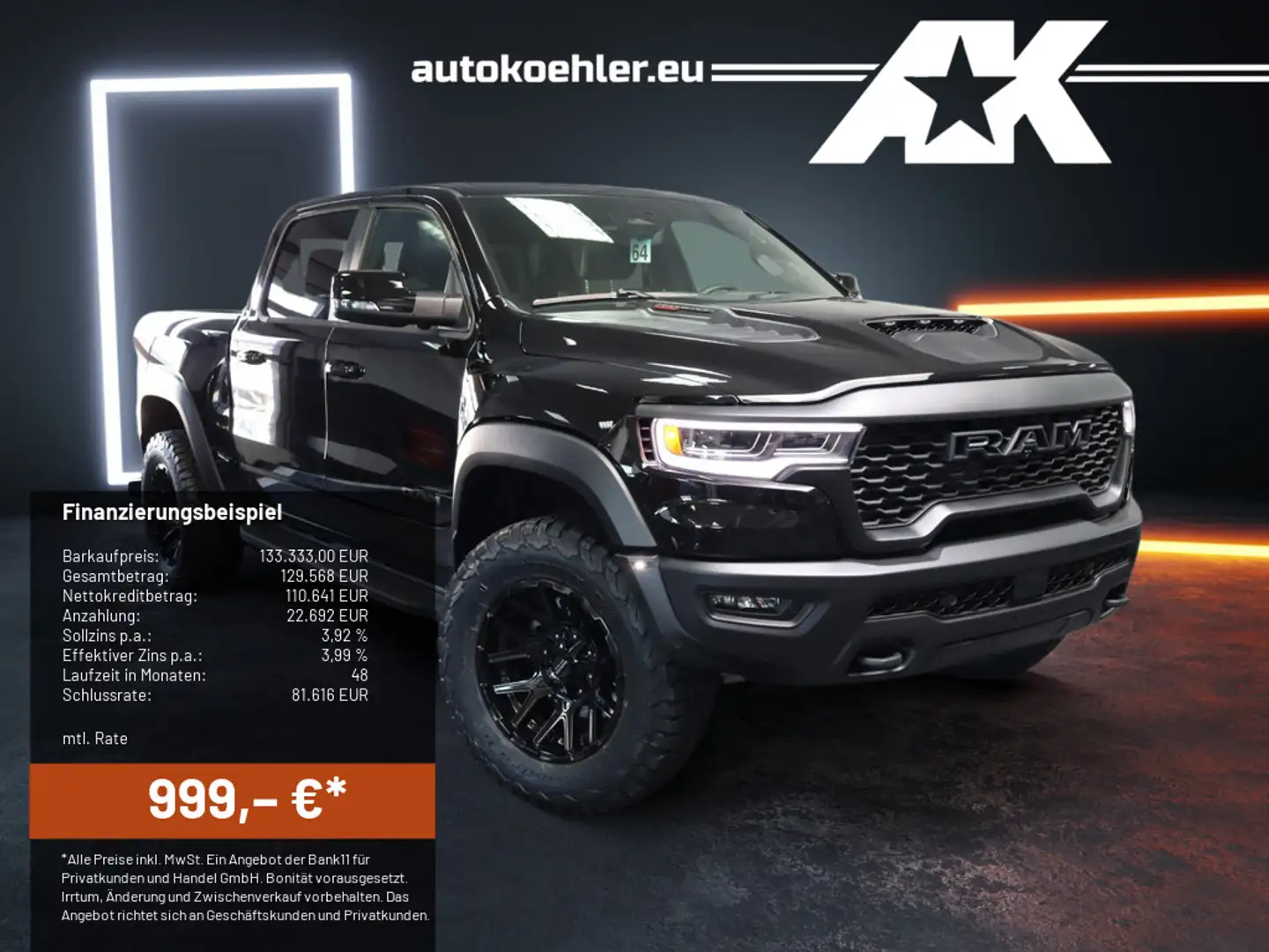 Dodge RAM RHO 20 Zoll, Bügel, BakFlip Noir - 1