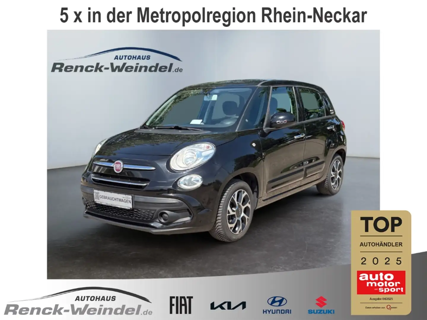 Fiat 500L Pop Star Temp Tel.-Vorb. PDC Berganfahrass. Speedl Zwart - 1