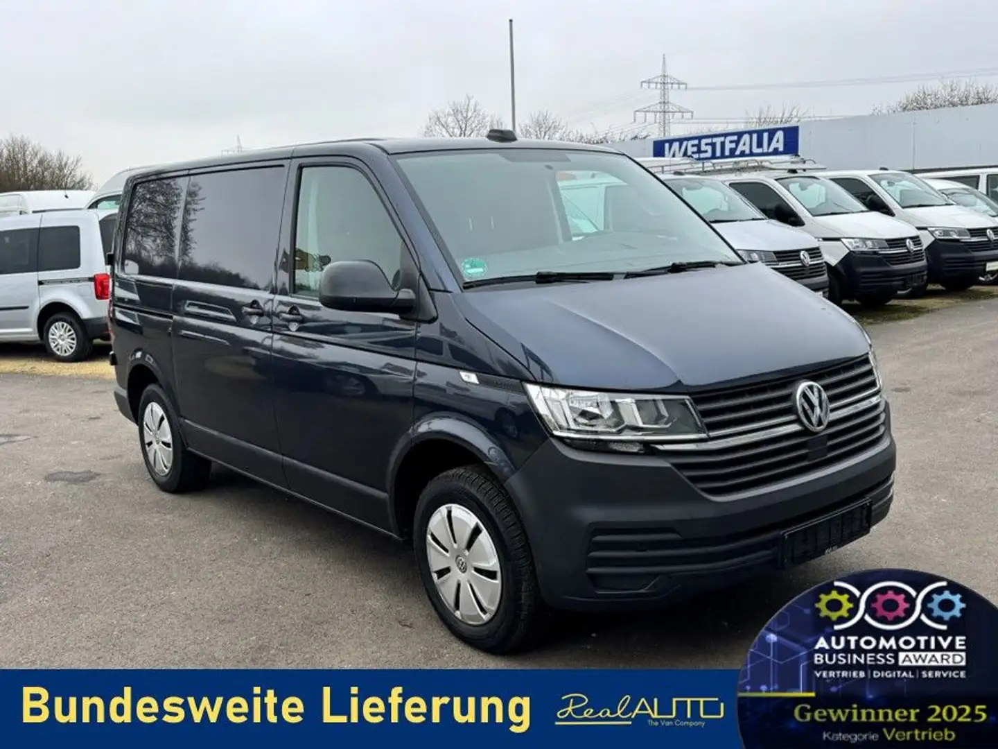 Volkswagen T6 Transporter 6.1 Kasten TDI AHK*NAVI*Tempomat Bleu - 1