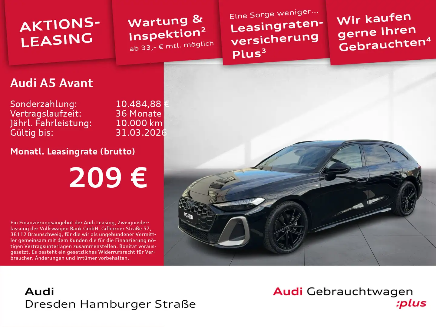 Audi A5 2.0TFSI quattro edition one S line AHZV Schwarz - 1