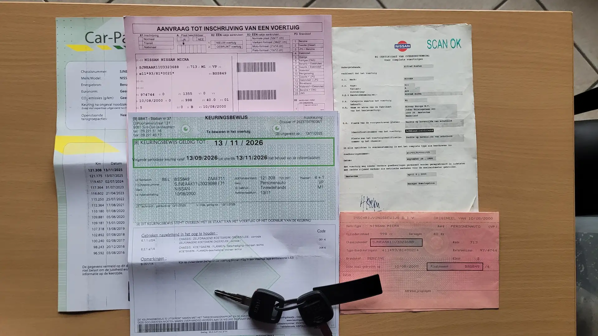 Nissan Micra 1.0i AUTOMAAT AL GEKEURD ROOS FORM OHBOEK 1STE EIG Vert - 2