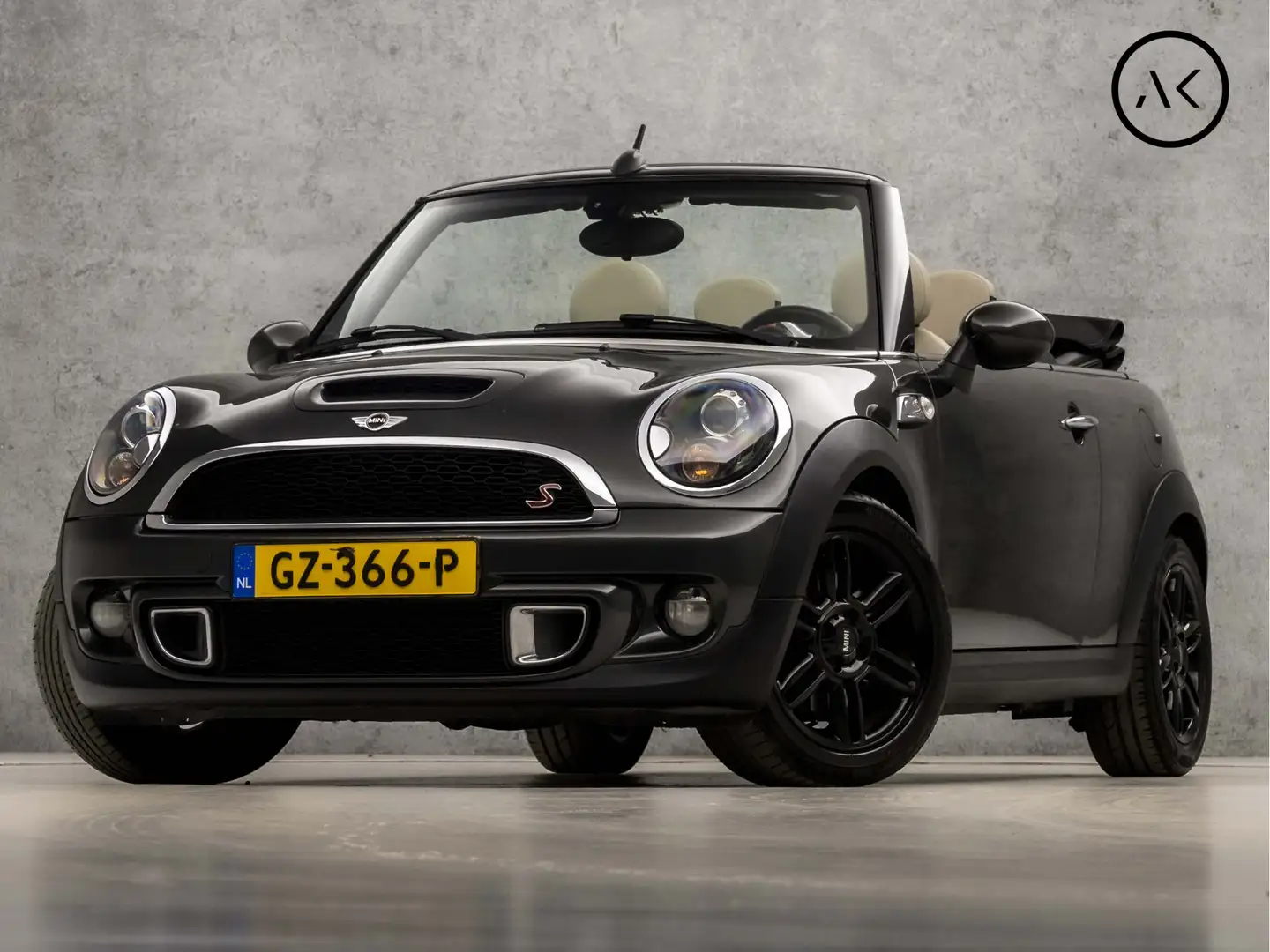 MINI Cooper S Cabrio Mini 1.6 Westminster Black Edition 184Pk (LEDEREN Gri - 1