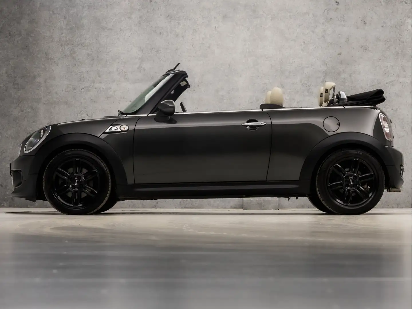 MINI Cooper S Cabrio Mini 1.6 Westminster Black Edition 184Pk (LEDEREN Gri - 2