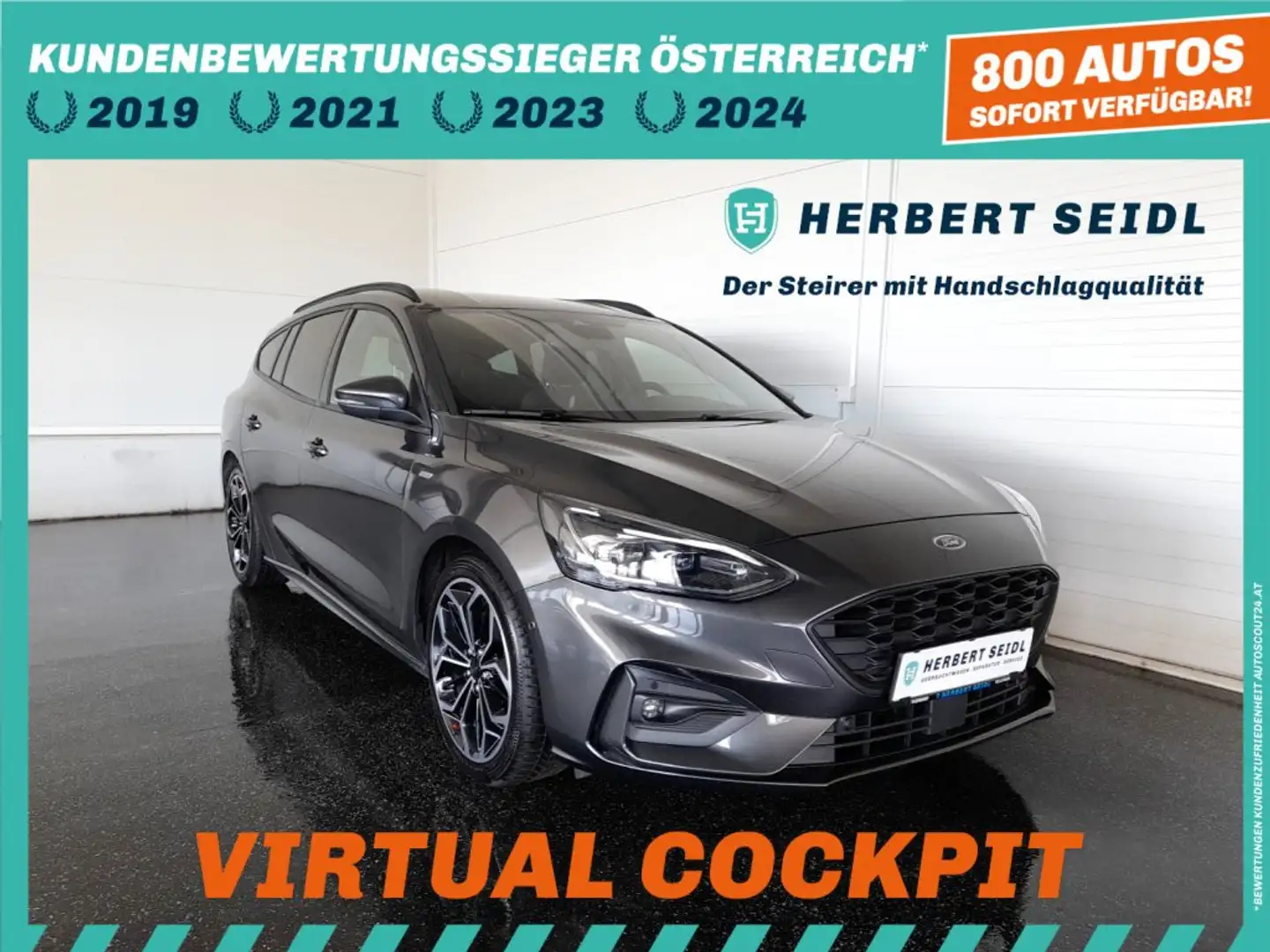 Ford Focus Traveller 1,5 EcoBlue ST-Line X Aut. *18 ZOLL / MATRIX-LED / VIRTUELL / NAVI / KAMERA / BANG & OLUFSEN / E-KLAPPE* Grau - 1