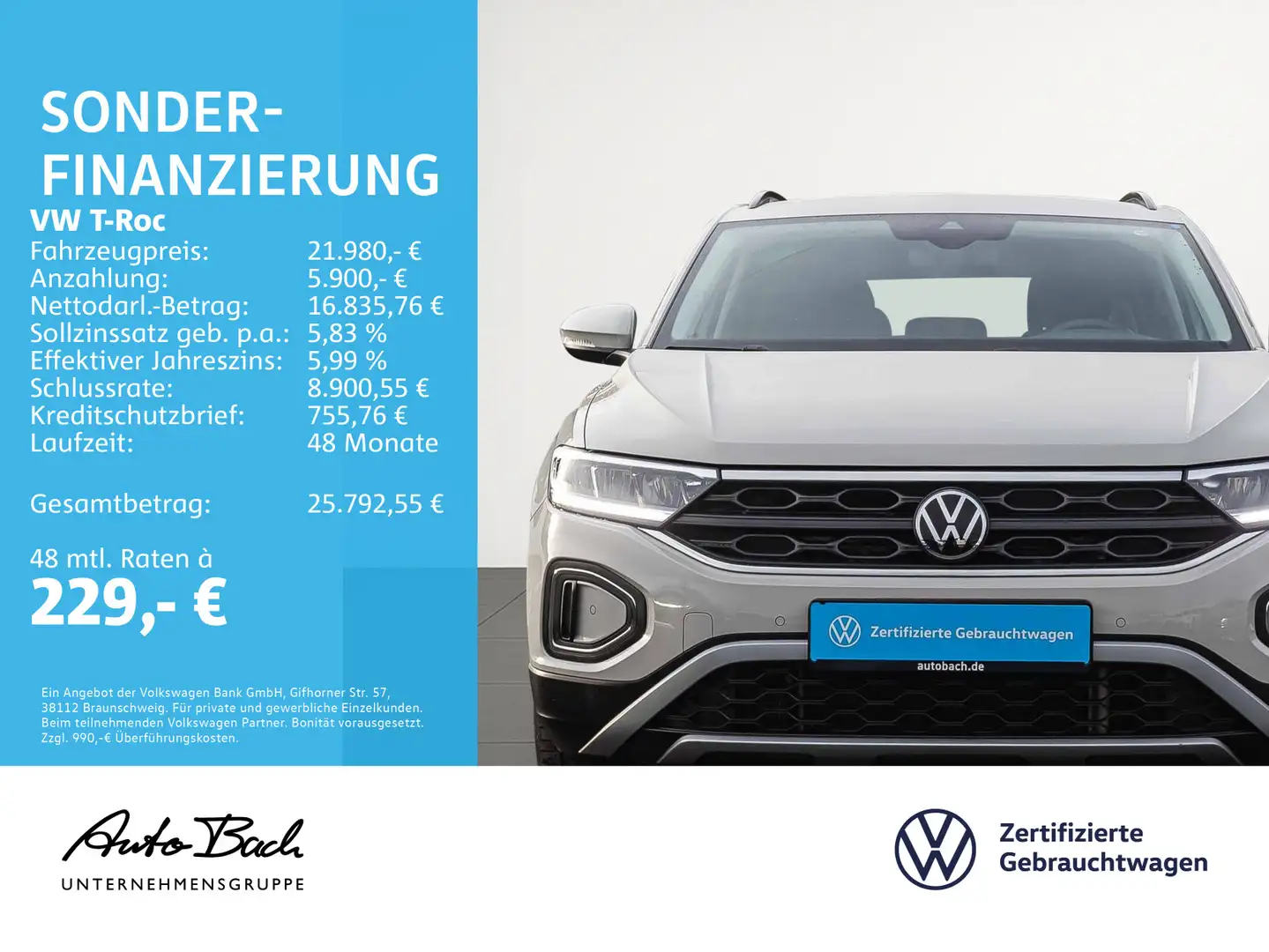 Volkswagen T-Roc 1.5 TSI MOVE DSG LED CarPlay EPH DAB Grau - 2