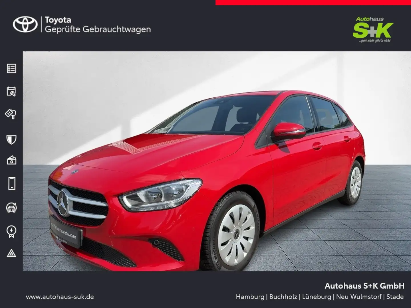 Mercedes-Benz B-Klasse+KLIMA+SHZ+PDC+TEMPOMAT+++ Rood - 1