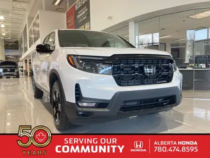 White 2026 Honda Ridgeline Black Edition AWD Pickup Truck All-Wheel Drive 9-Speed Automatic